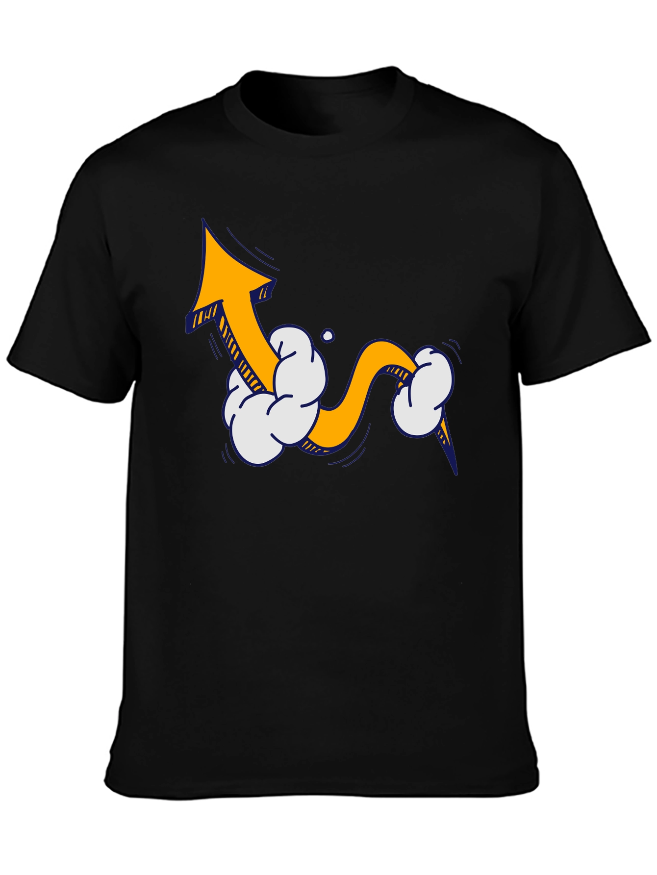 Upward Trend Tee - Cartoon Arrow Design
