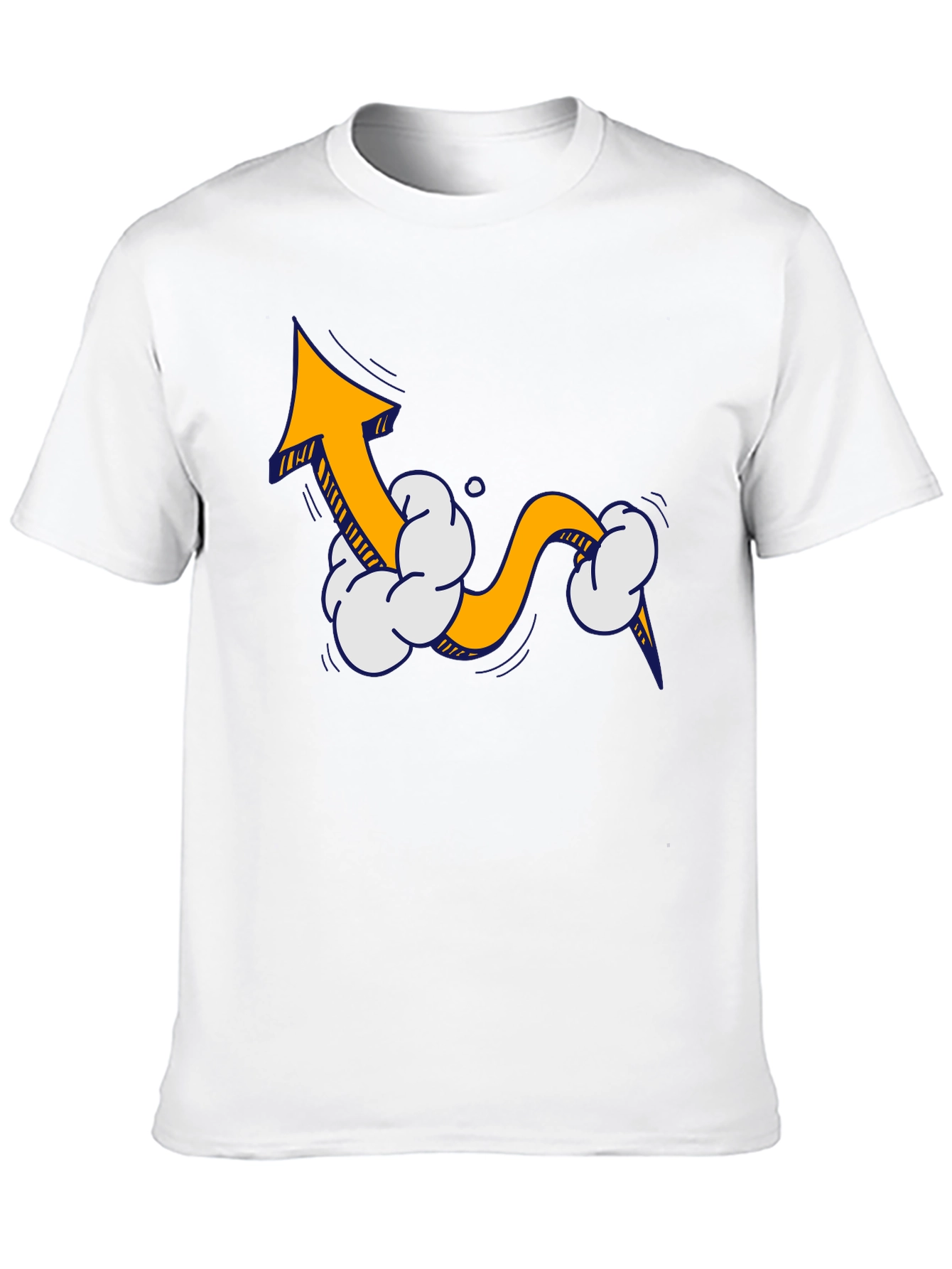 Upward Trend Tee - Cartoon Arrow Design