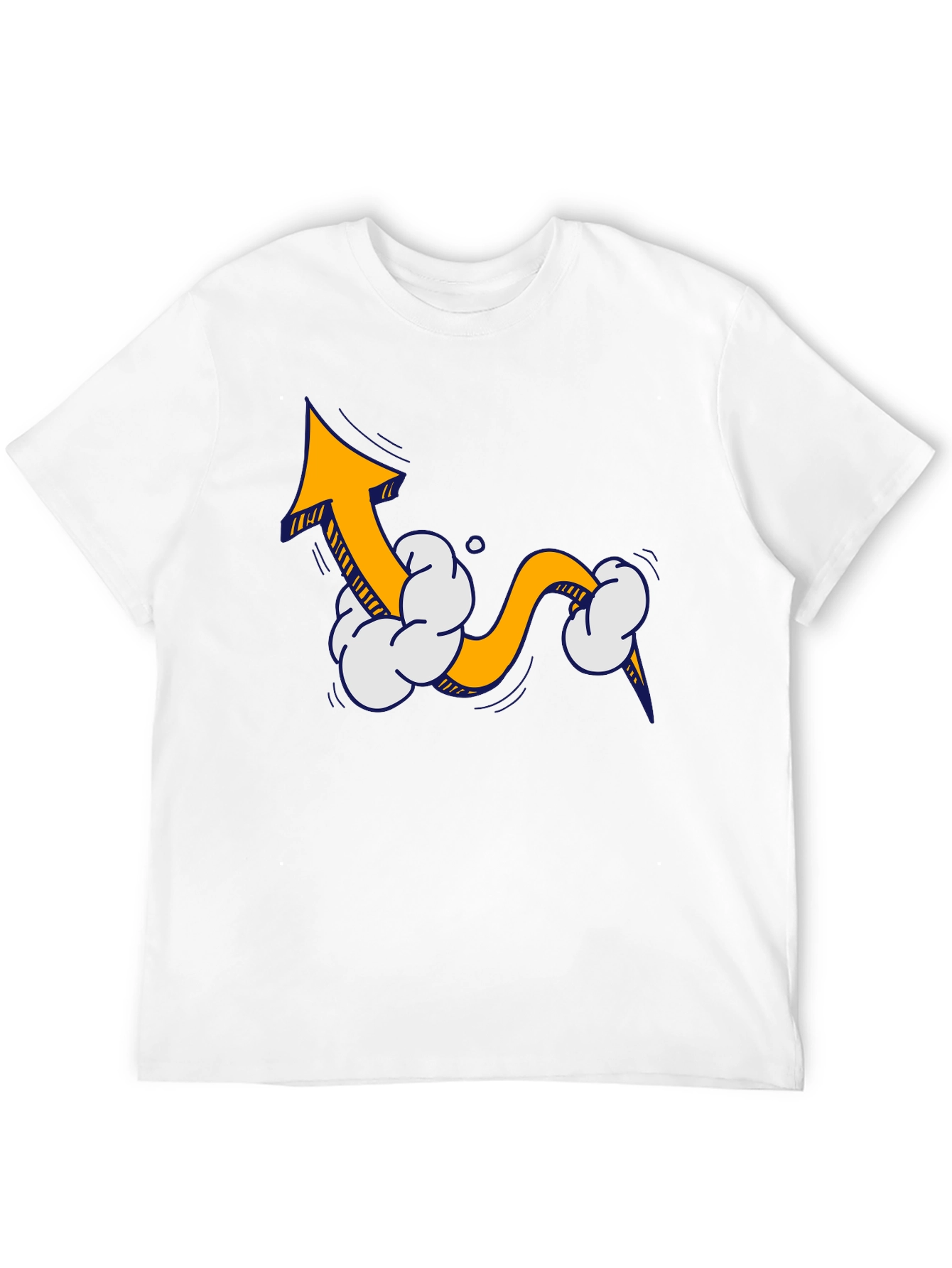 Upward Trend Tee - Cartoon Arrow Design