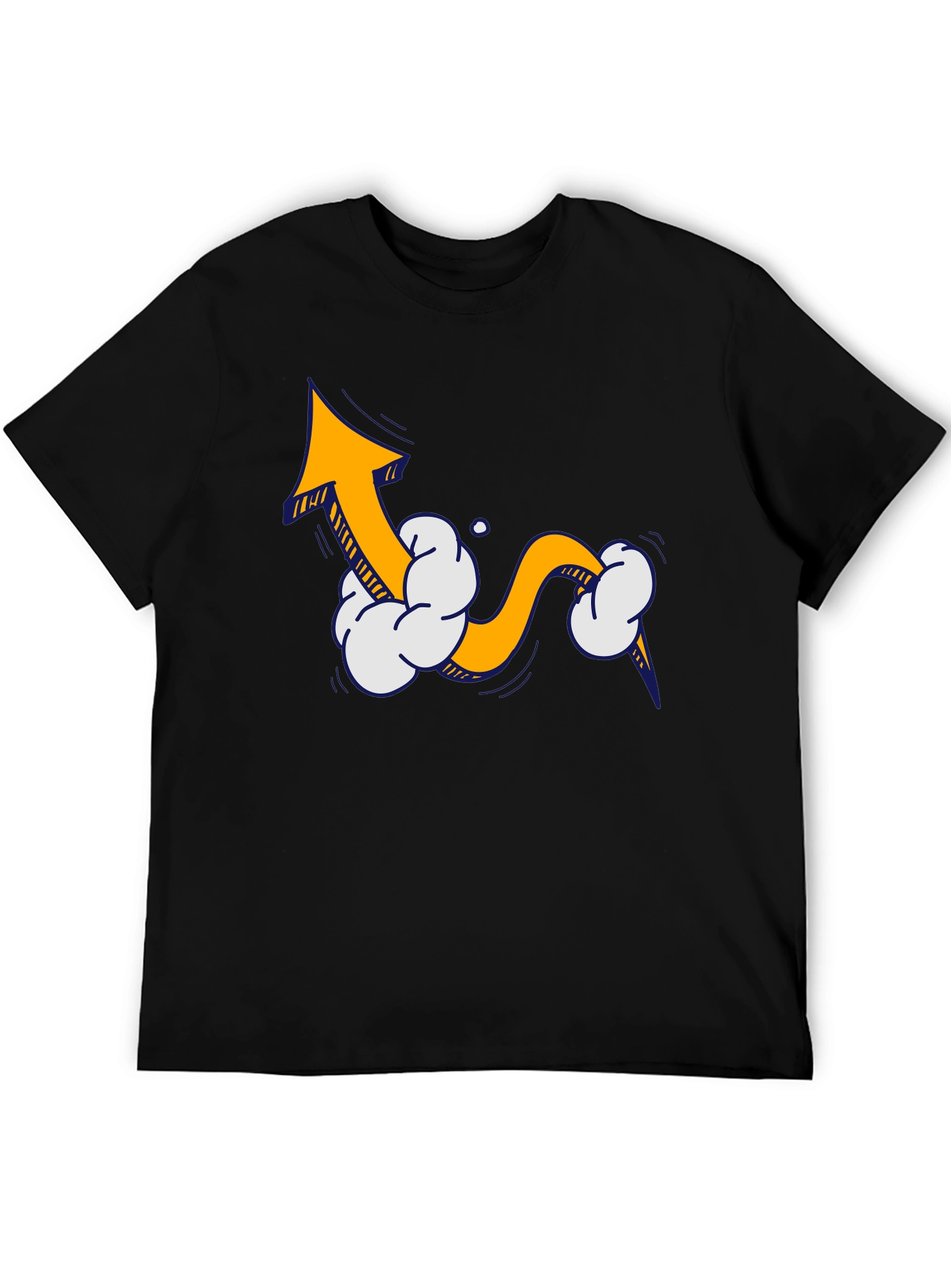 Upward Trend Tee - Cartoon Arrow Design