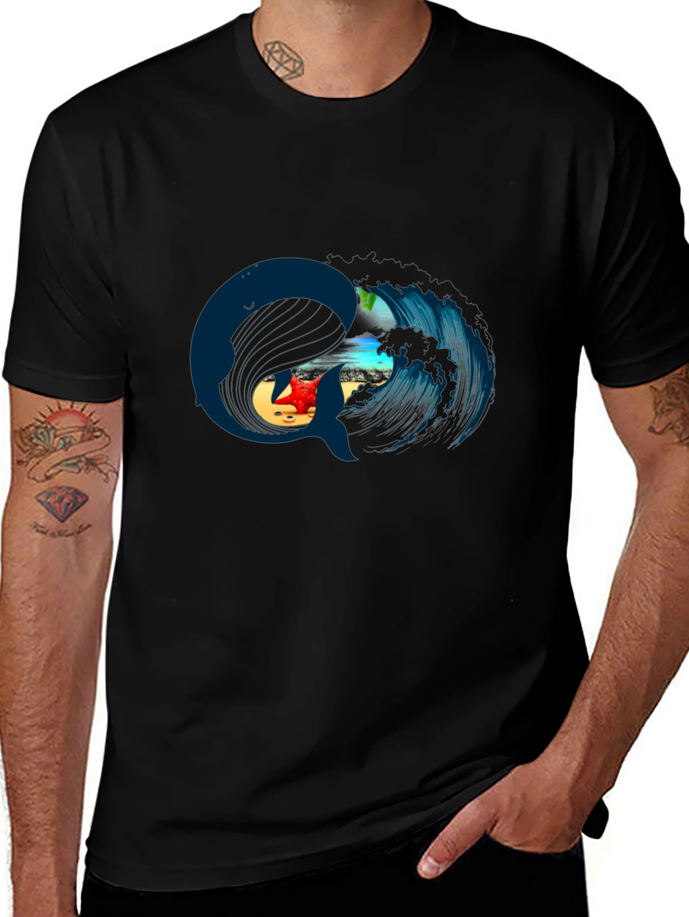 Whale Wave T-Shirt - Ocean Lovers Tee