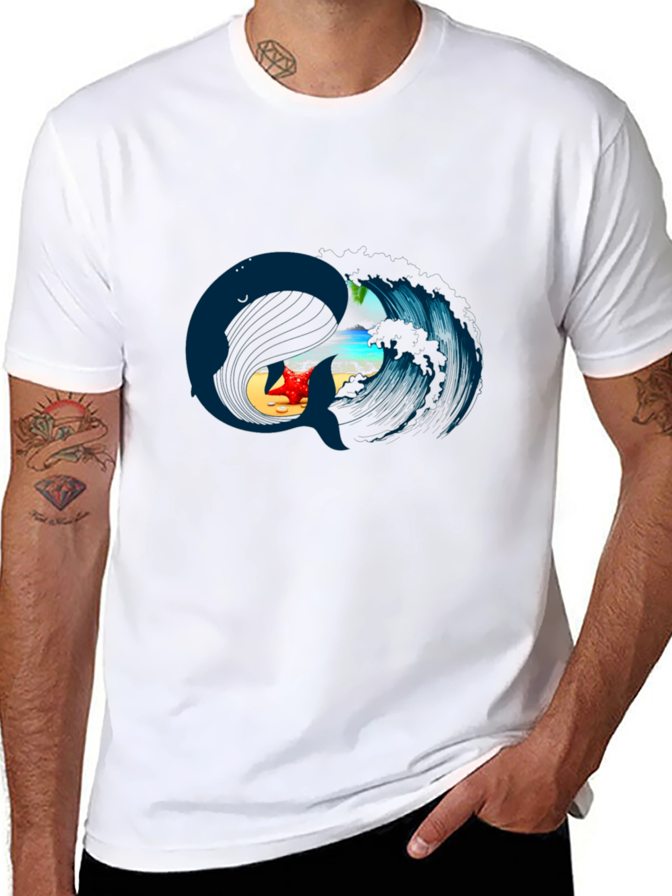 Whale Wave T-Shirt - Ocean Lovers Tee