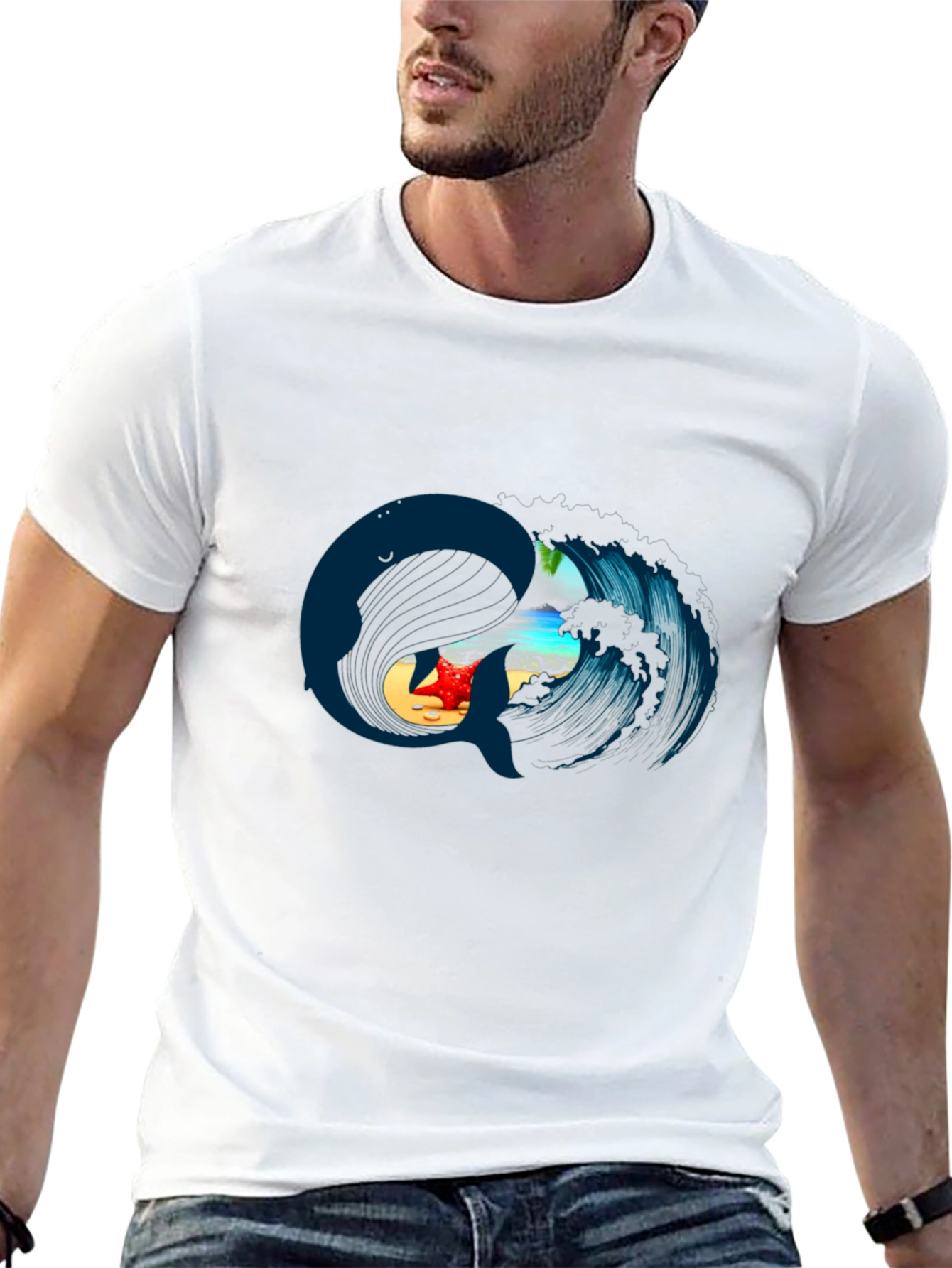 Whale Wave T-Shirt - Ocean Lovers Tee
