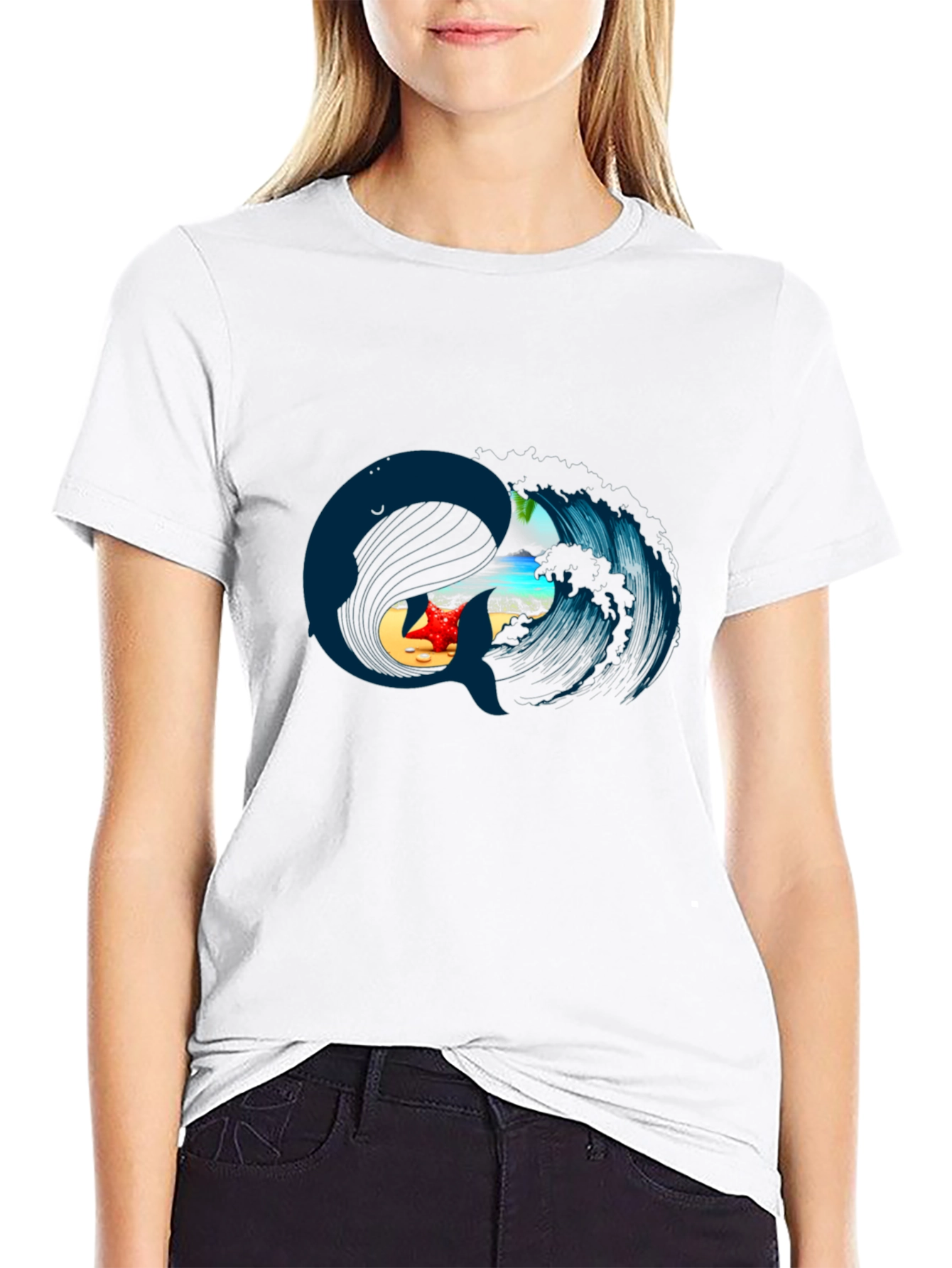 Whale Wave T-Shirt - Ocean Lovers Tee