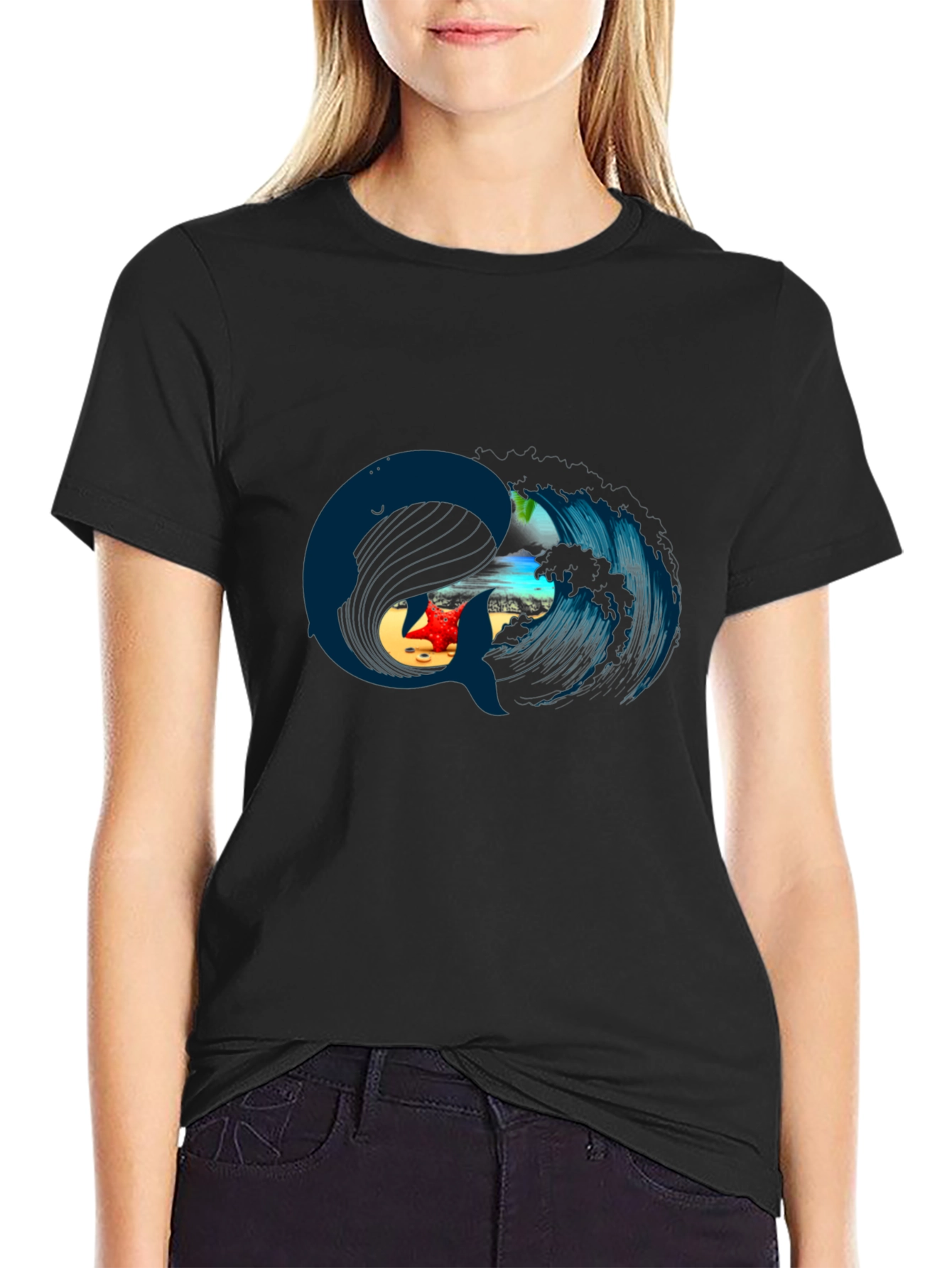 Whale Wave T-Shirt - Ocean Lovers Tee