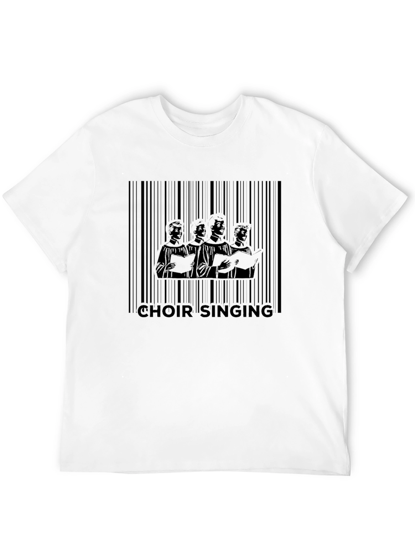 Choir Singing Barcode Graphic Tee