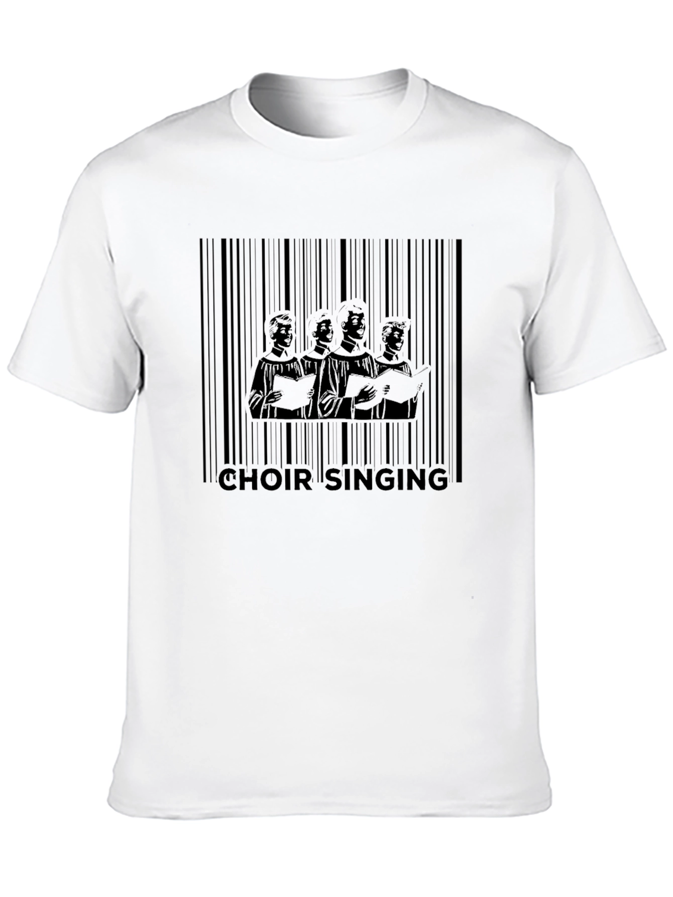 Choir Singing Barcode Graphic Tee