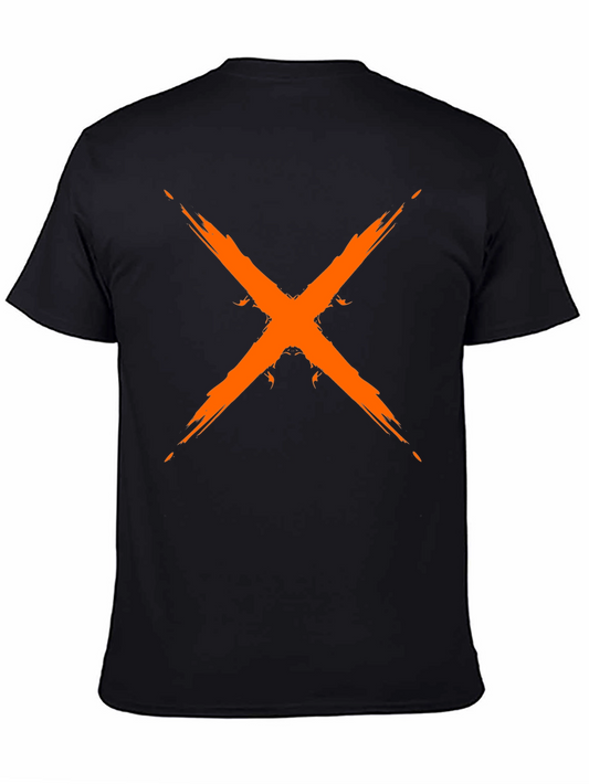 Edgy X Graphic Tee - Black Cotton Blend