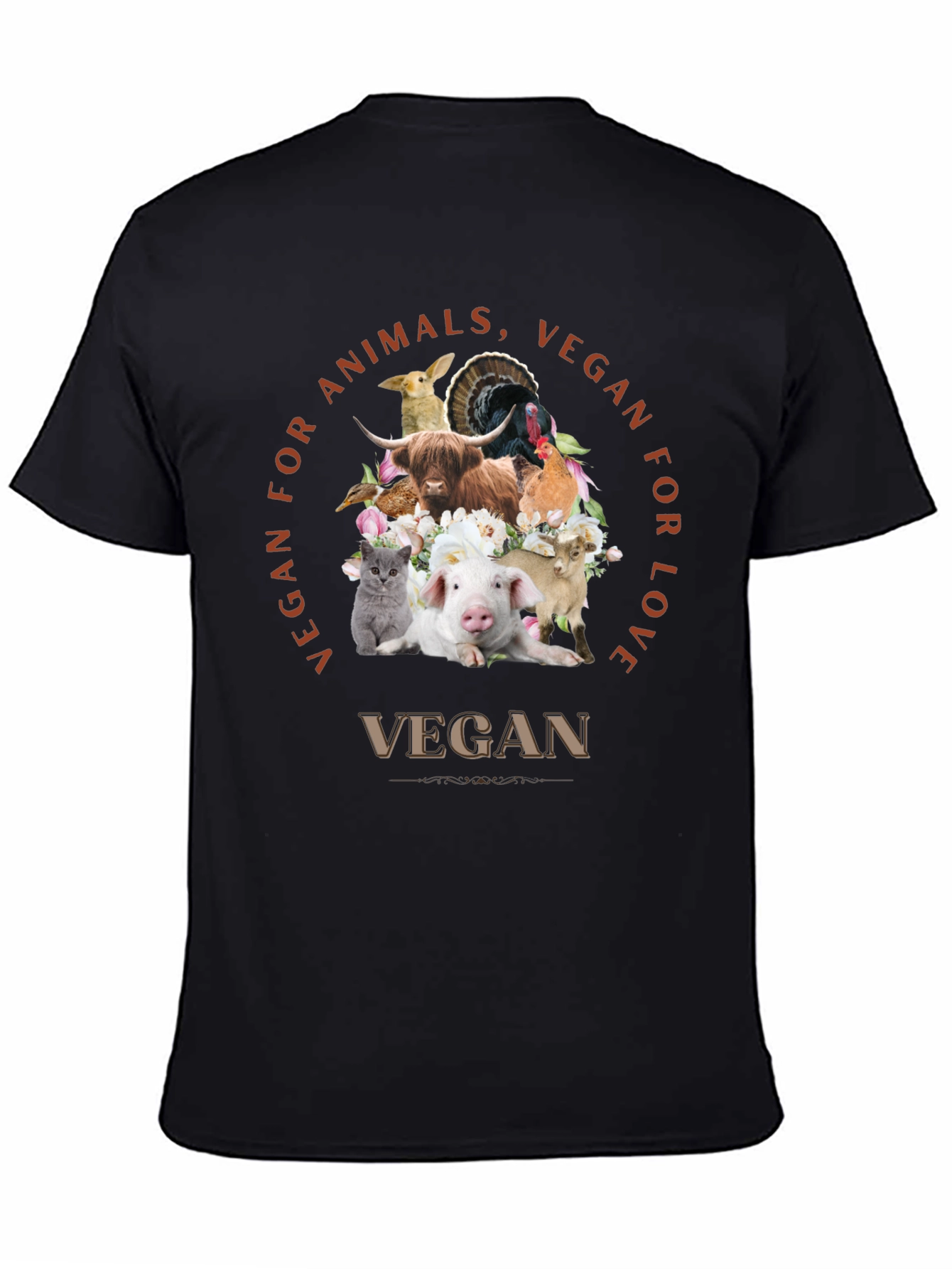 Vegan for Animals Love T-Shirt