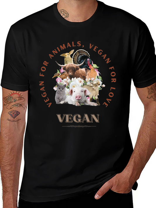 Vegan for Animals Love T-Shirt