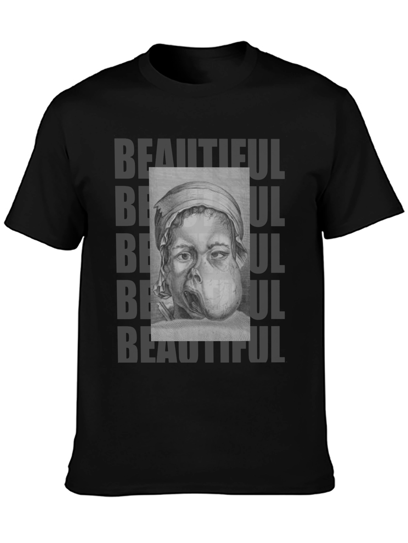 Unique Graphic Tee: Beautiful Print