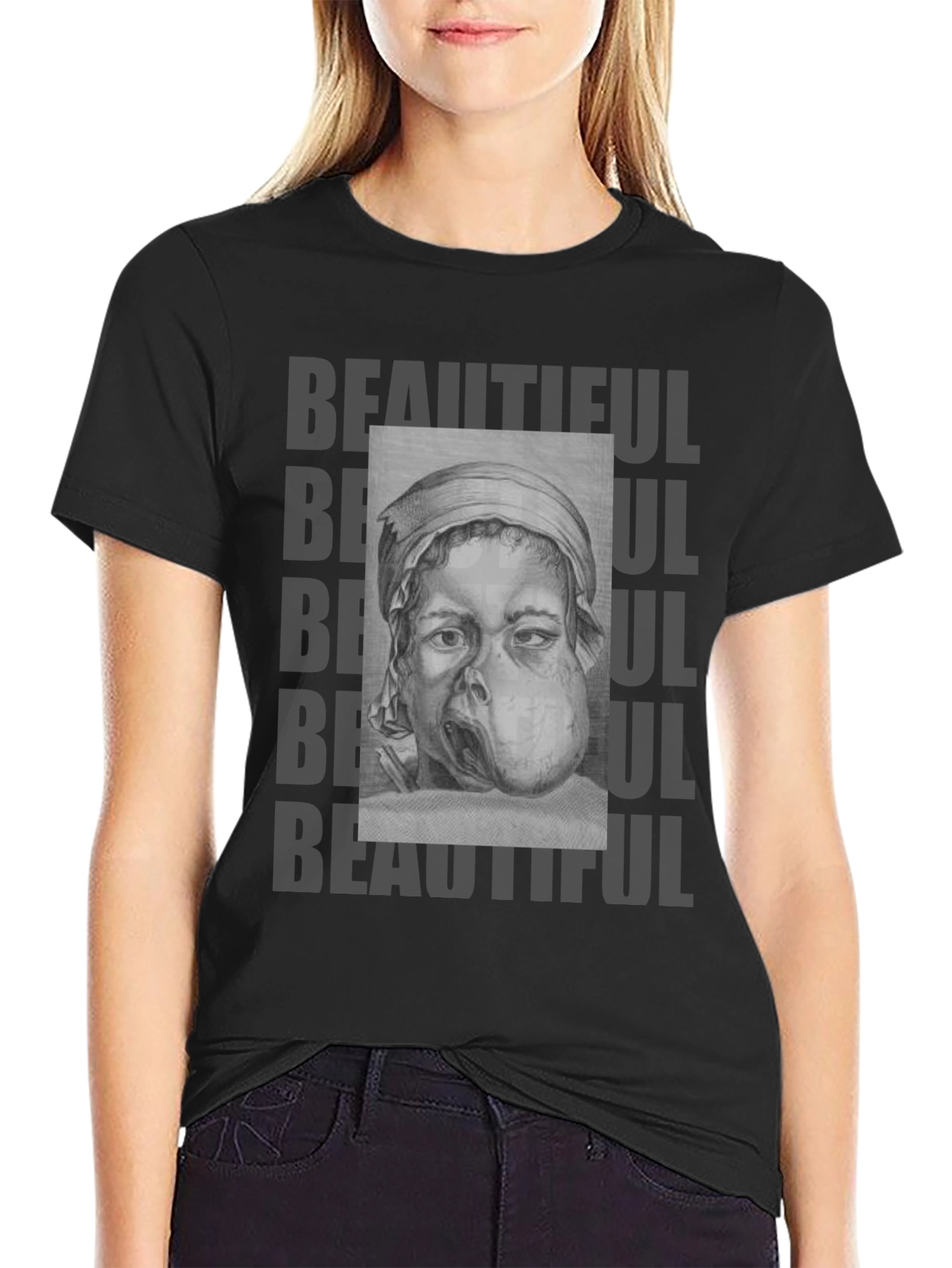 Unique Graphic Tee: Beautiful Print