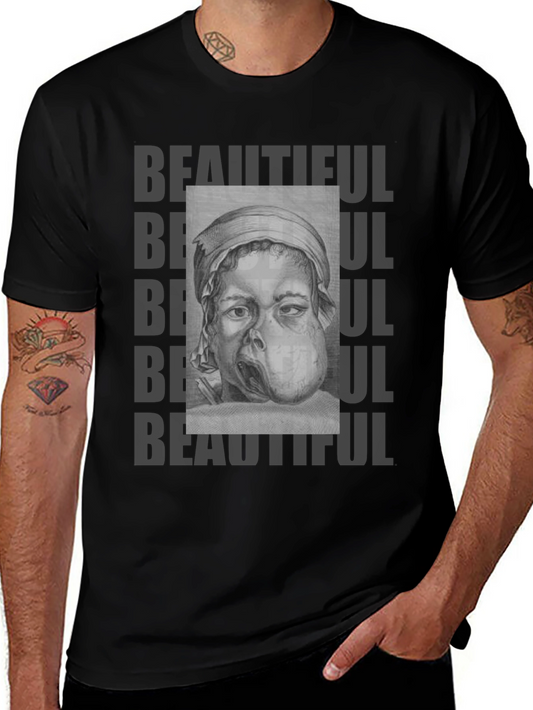 Unique Graphic Tee: Beautiful Print