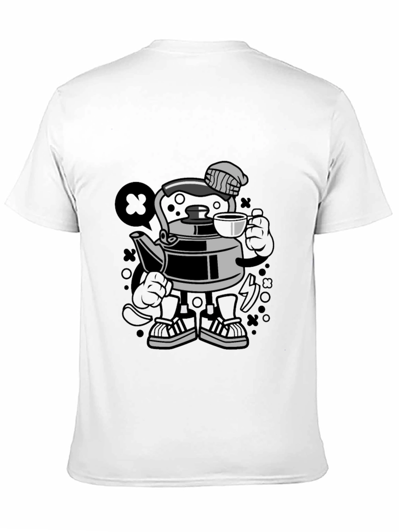 Cartoon Kettle Character T-Shirt | Funny Kitchen Graphic Tee | Cute Appliance Shirt | Gift for Cooking Lovers | Free Shipping $50+