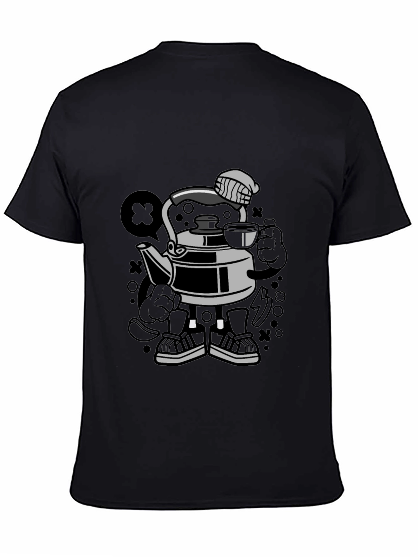 Cartoon Kettle Character T-Shirt | Funny Kitchen Graphic Tee | Cute Appliance Shirt | Gift for Cooking Lovers | Free Shipping $50+