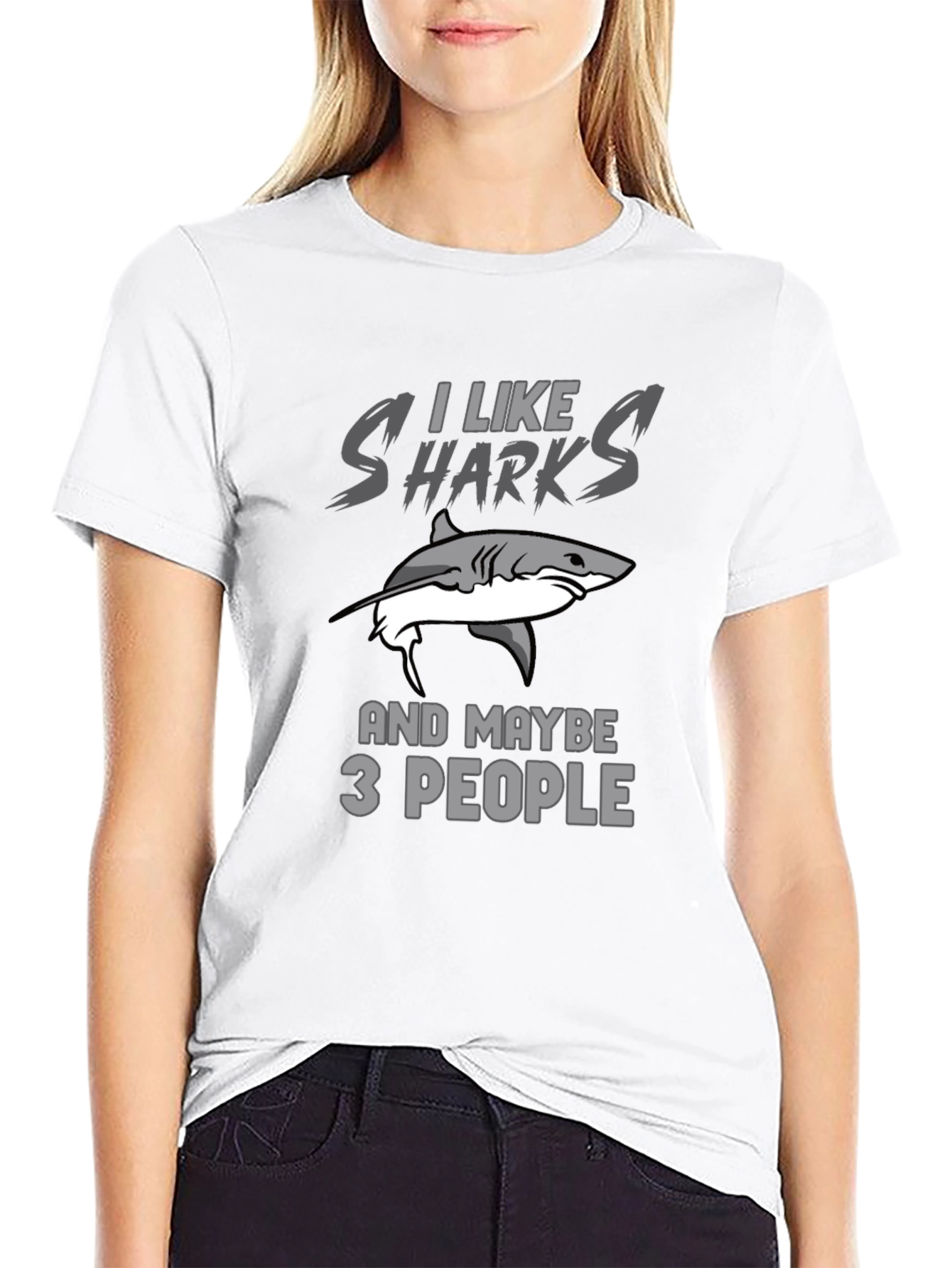 I Like Sharks T-Shirt Funny Shark Lover Gift