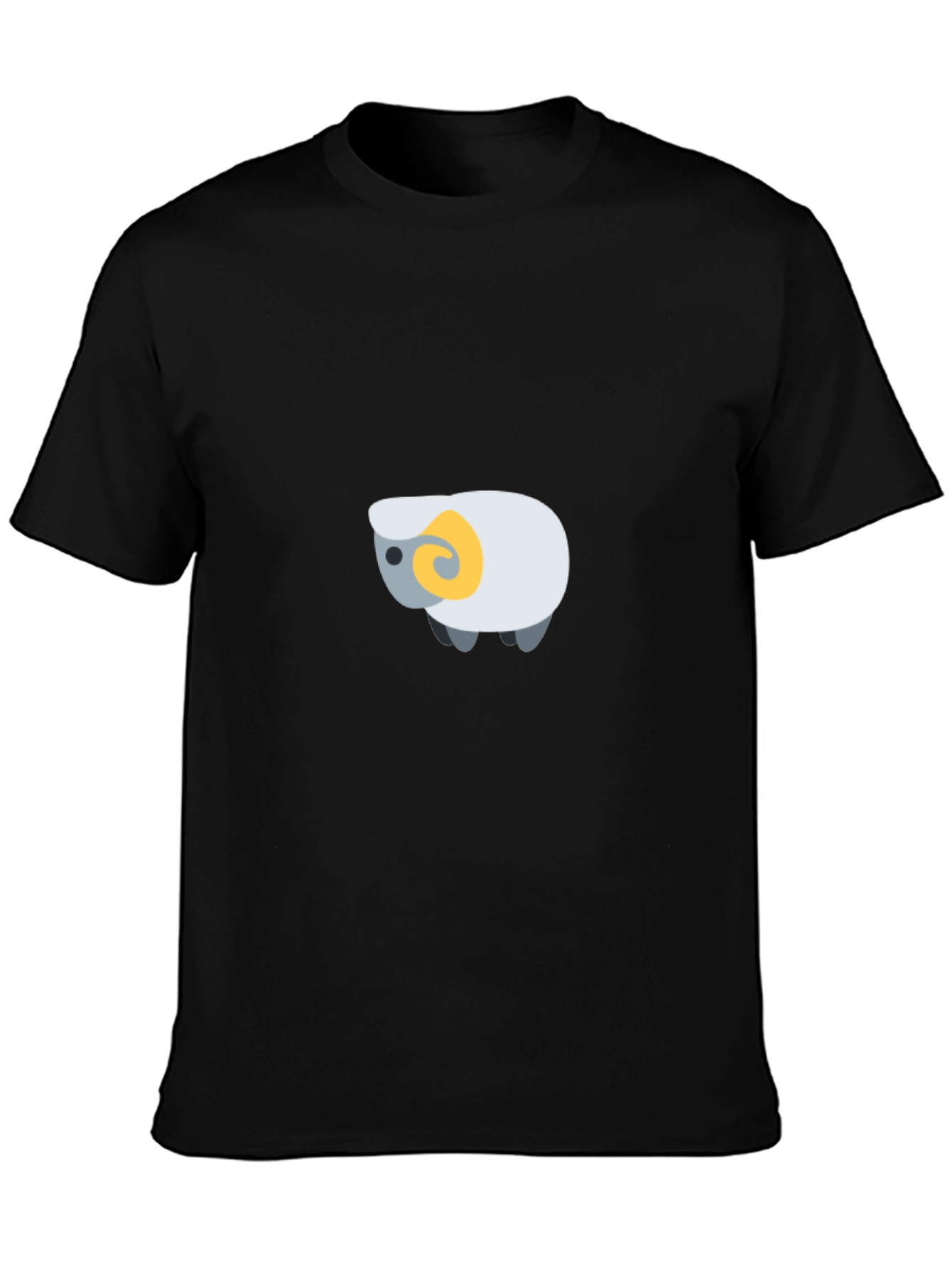 Stylish Black Tee with Ram Graphic