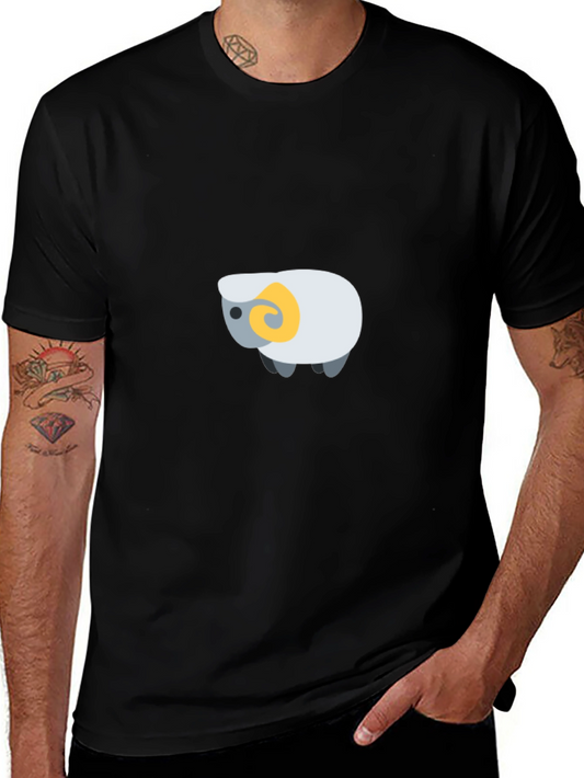 Stylish Black Tee with Ram Graphic