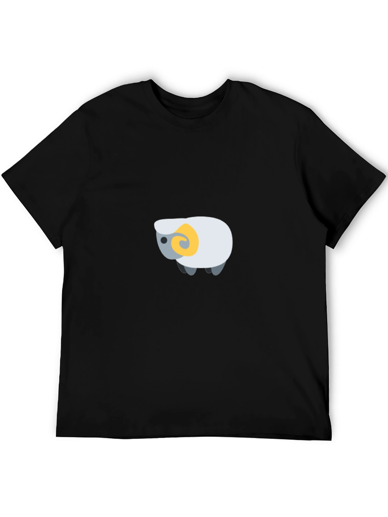 Stylish Black Tee with Ram Graphic