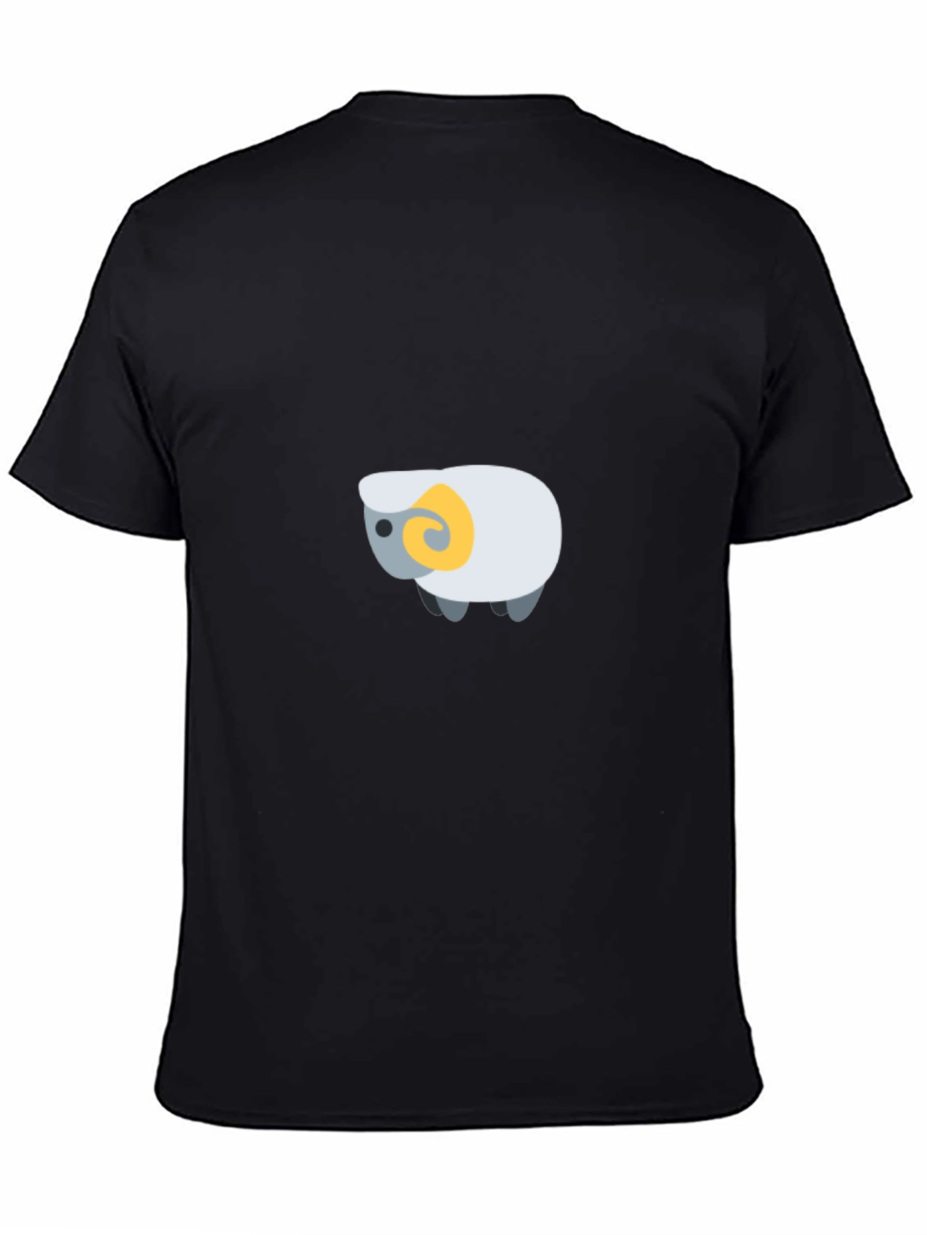 Stylish Black Tee with Ram Graphic