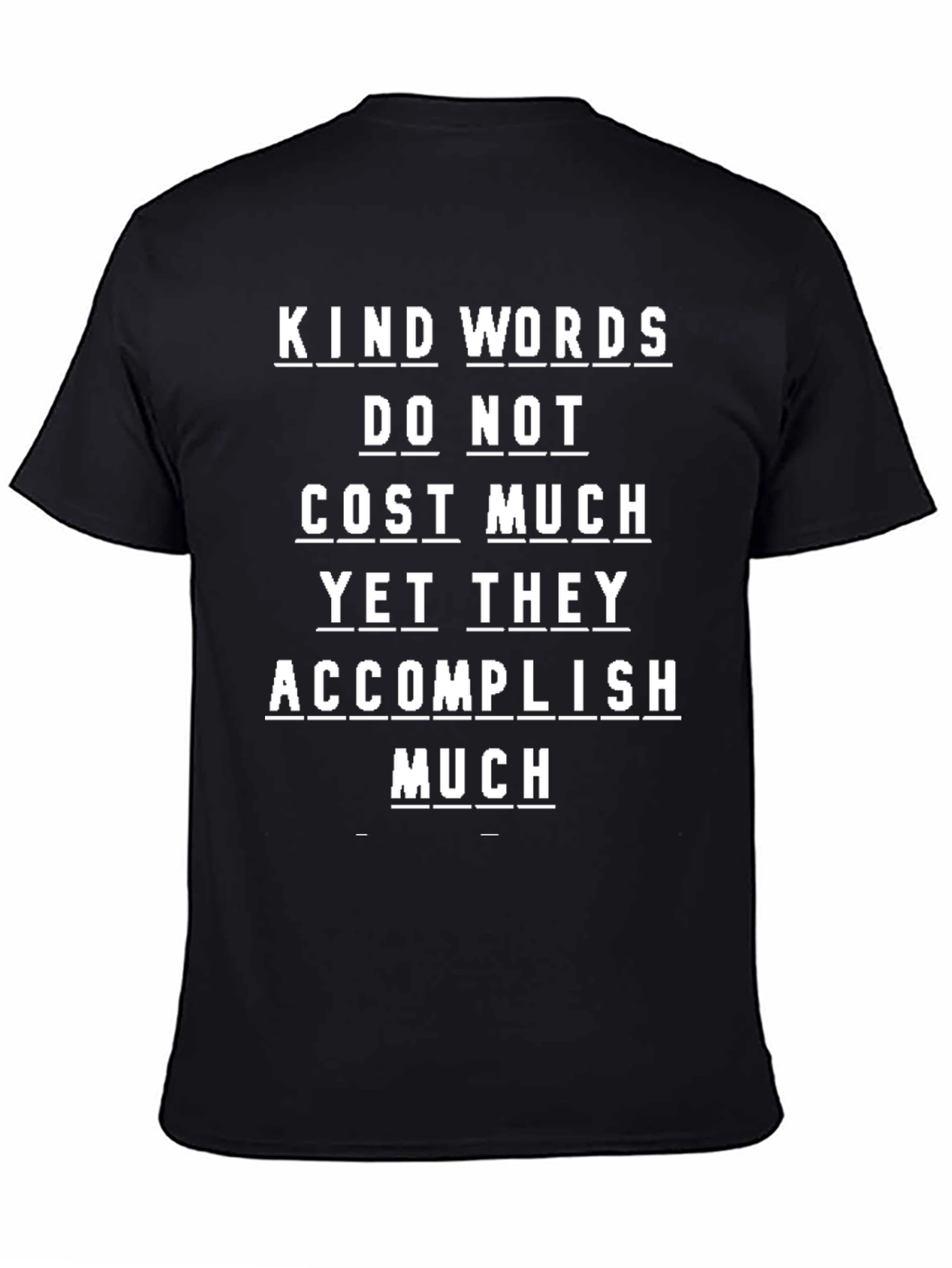 Kind Words Graphic T-Shirt - Motivational Black Tee