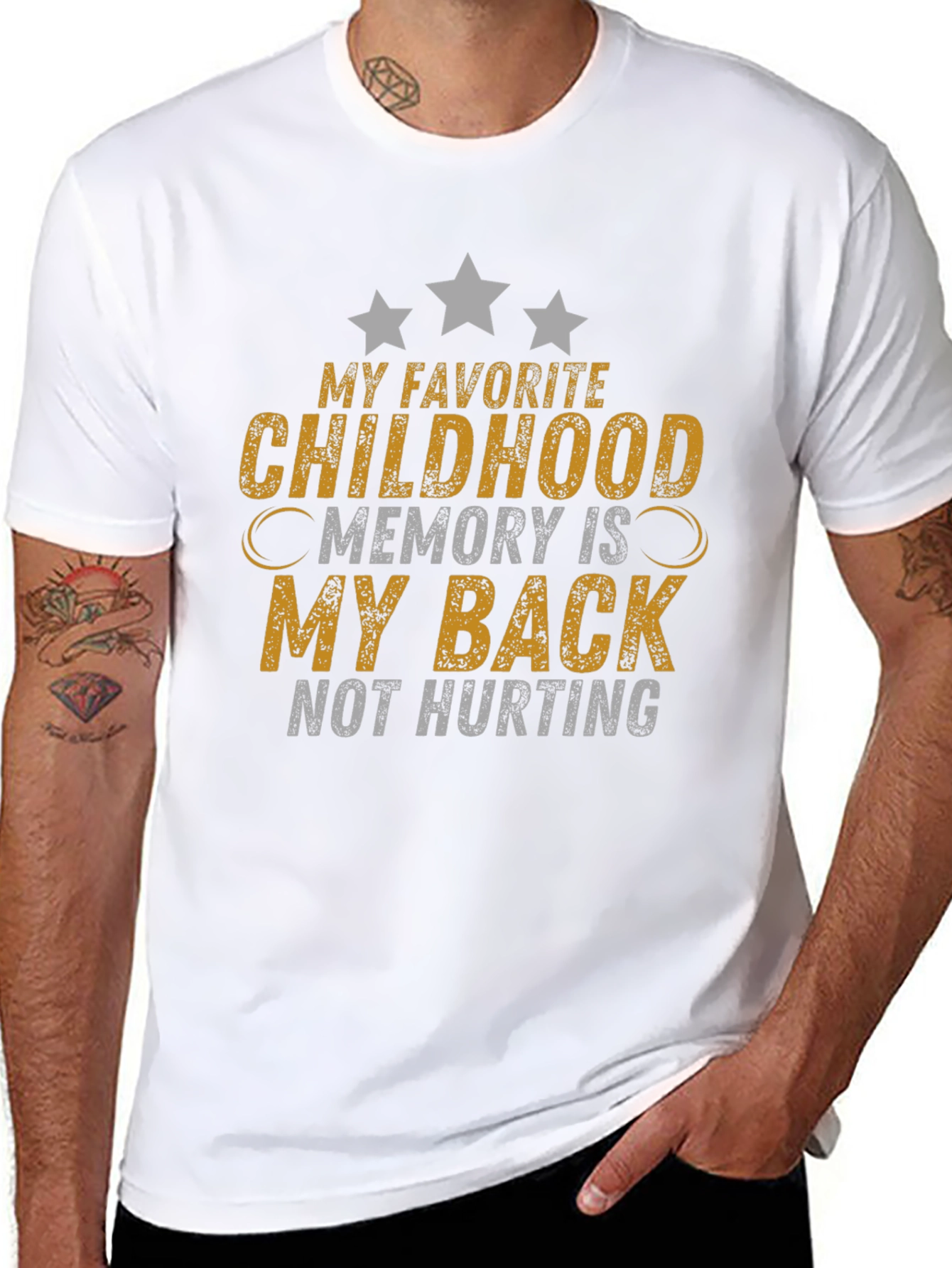 Funny Back Pain T-Shirt: Childhood Memory Not Hurting