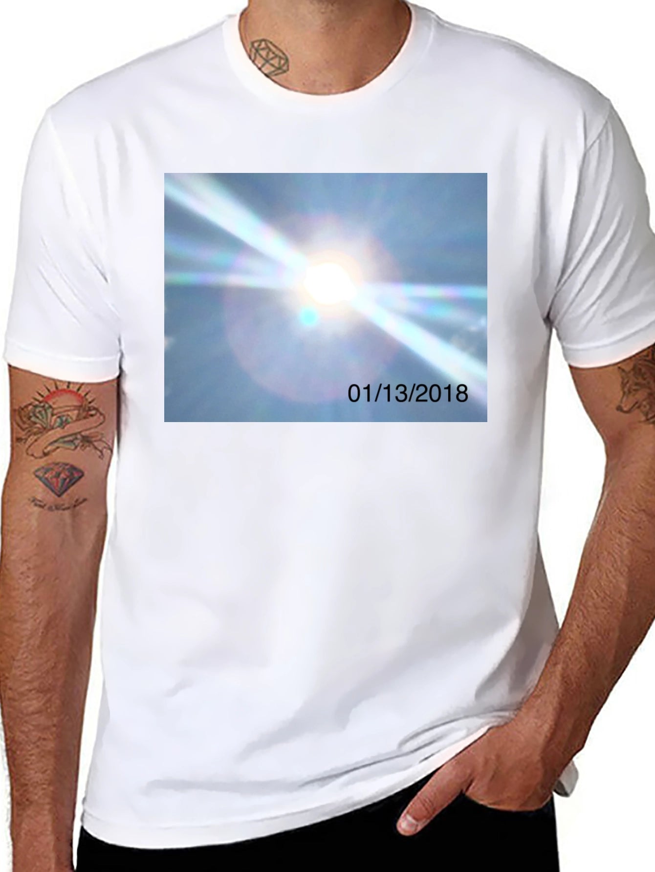Unique Graphic Tee - January 13th 2018 Sun Flare