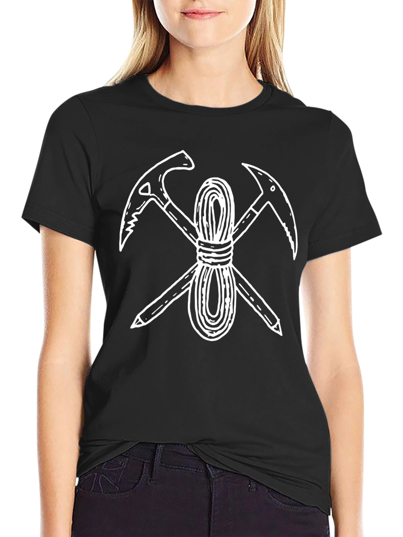 Mountaineering T-Shirt - Black Climbing Tee