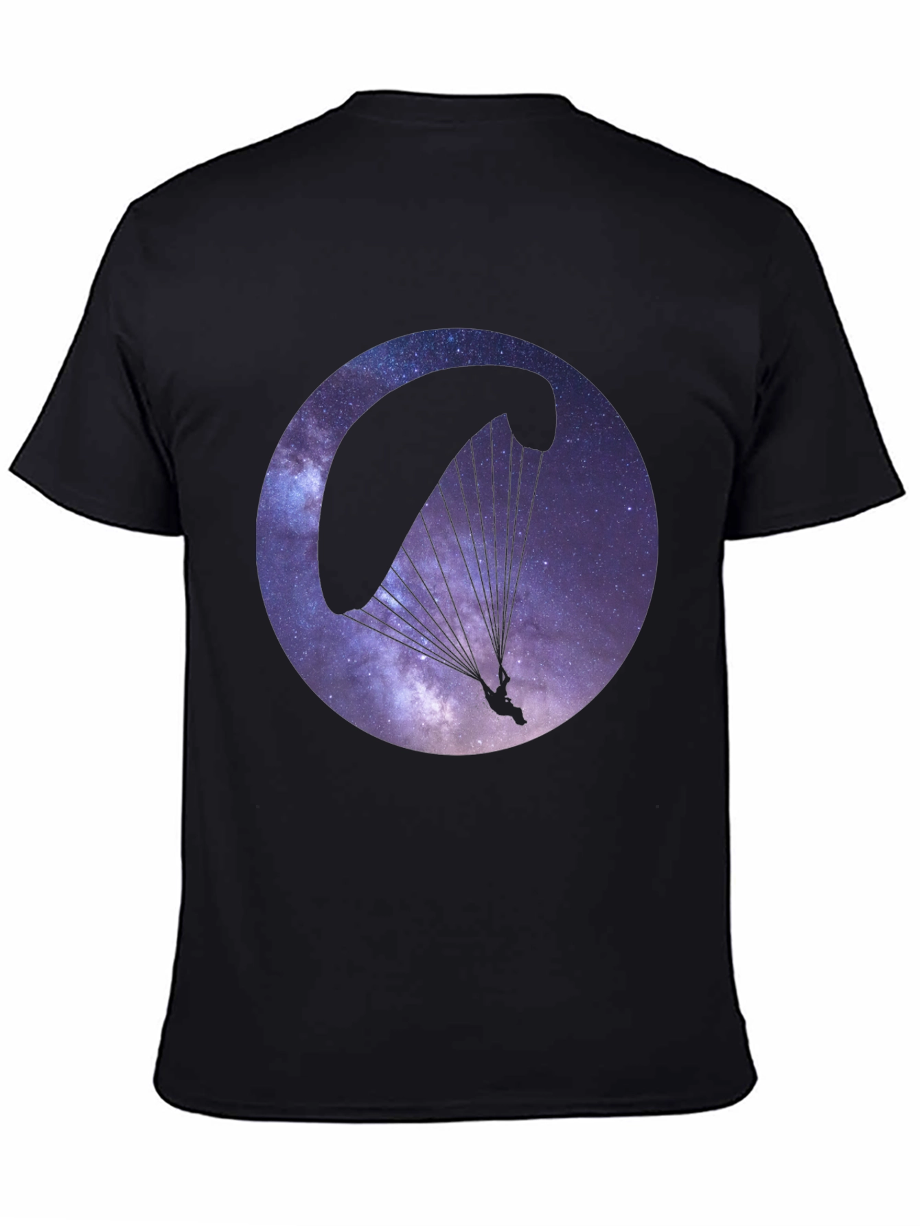 Galaxy Paragliding Black T-Shirt