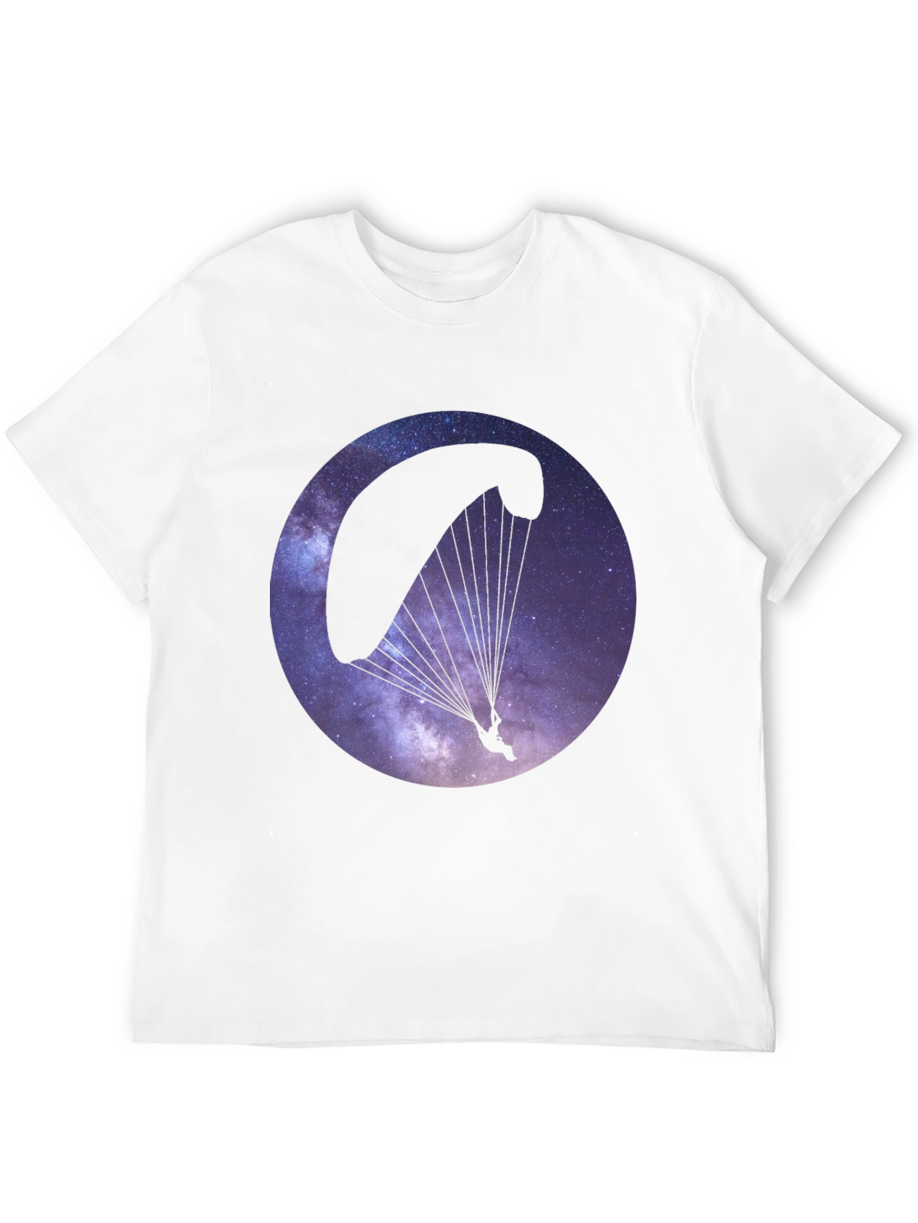 Galaxy Paragliding Black T-Shirt