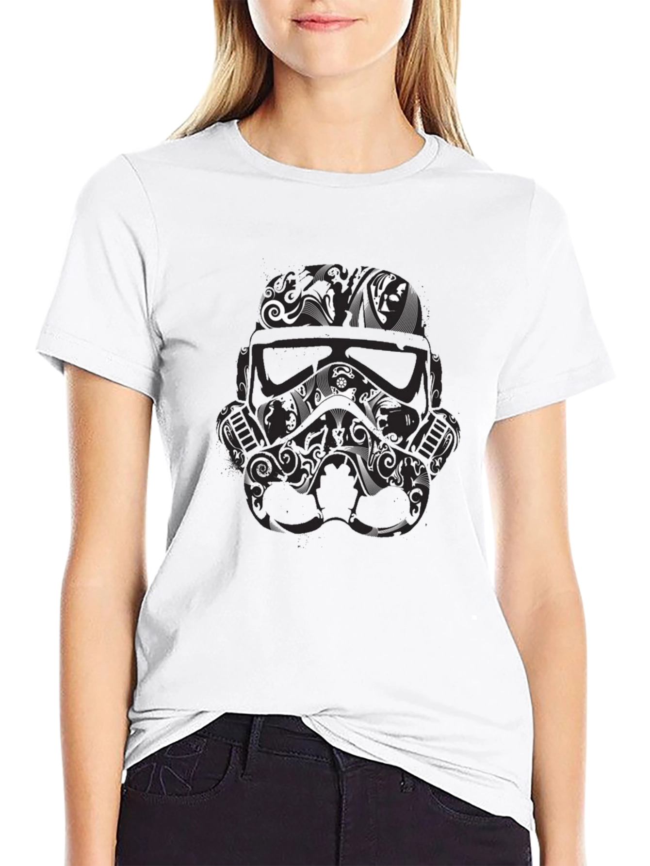 Stormtrooper Helmet Graphic Tee - Black
