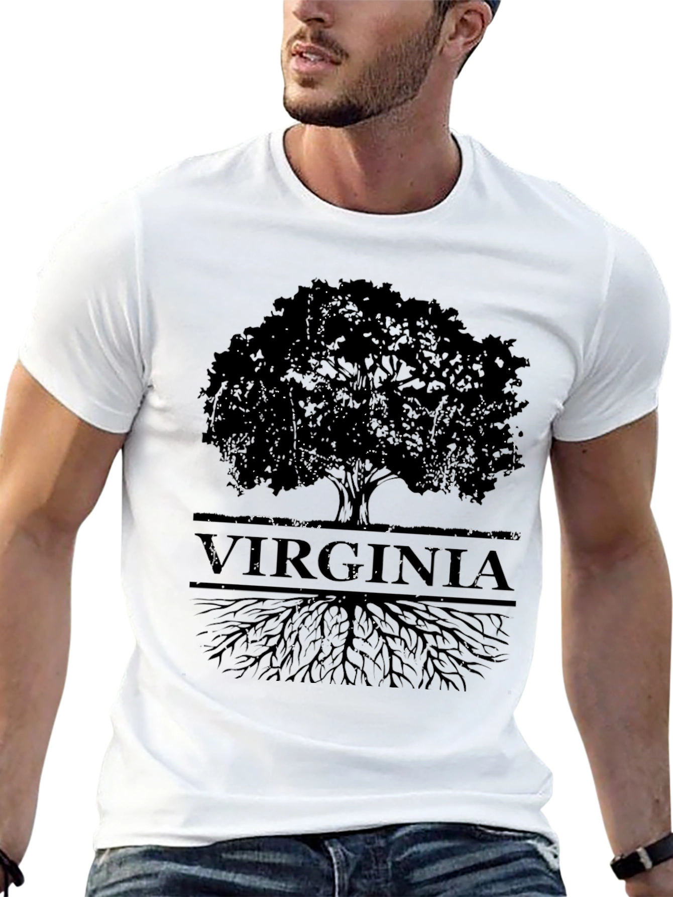 Virginia Roots Tree Graphic Tee - Black