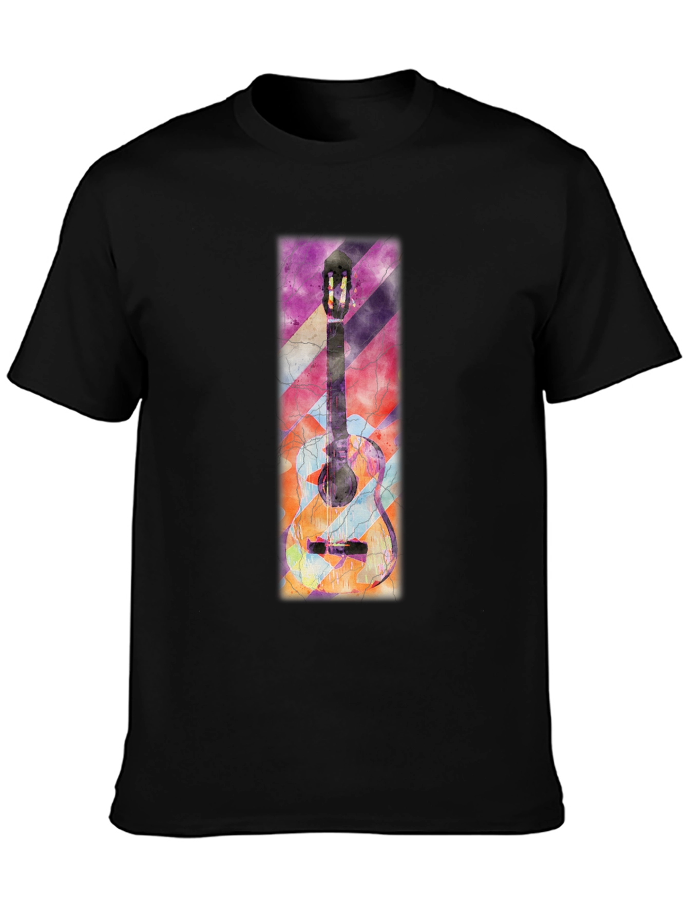 Abstract Guitar Graphic T-Shirt - Unique Music Lover Tee