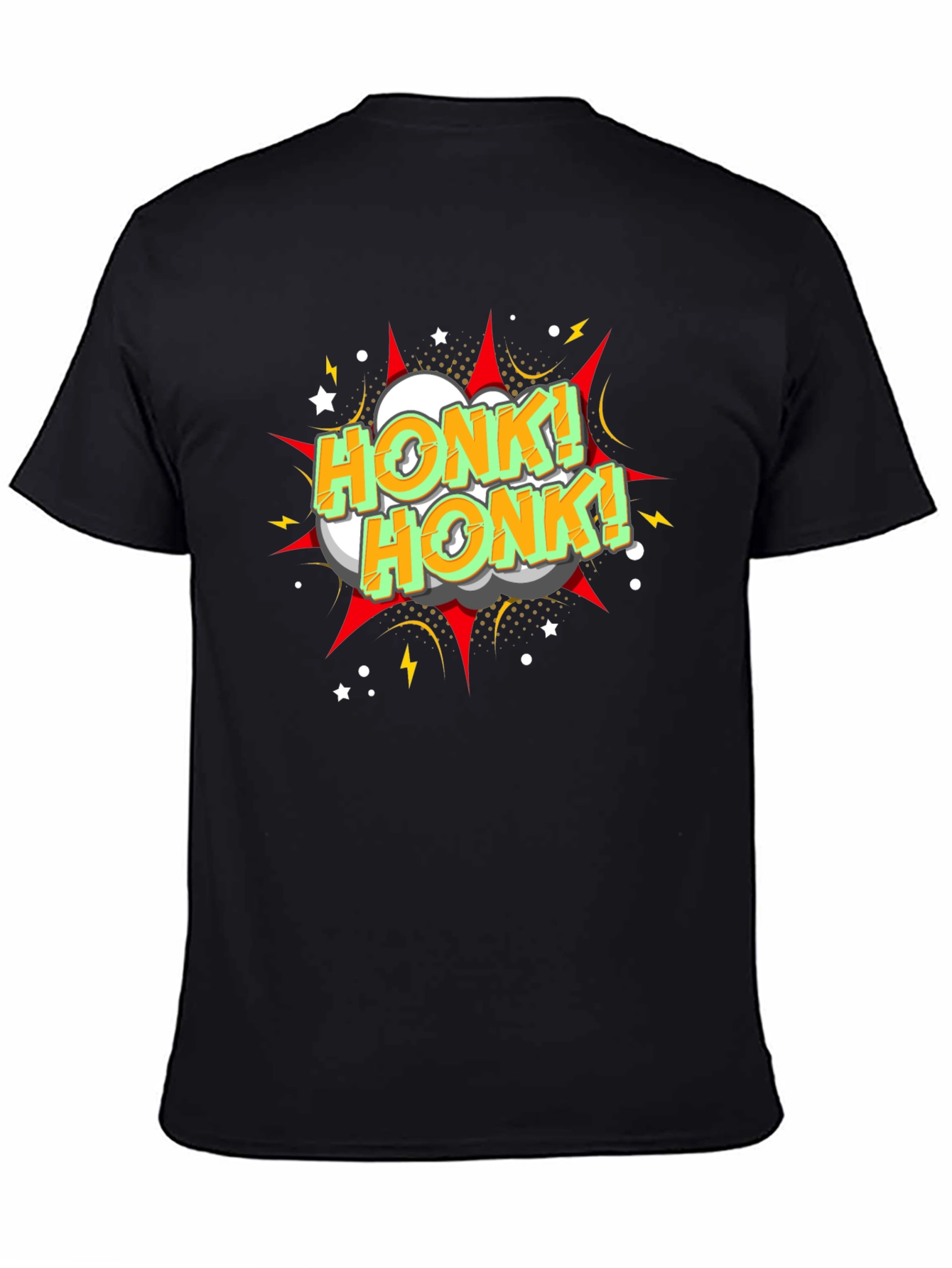 Honk! Honk! Graphic Print Black T-Shirt