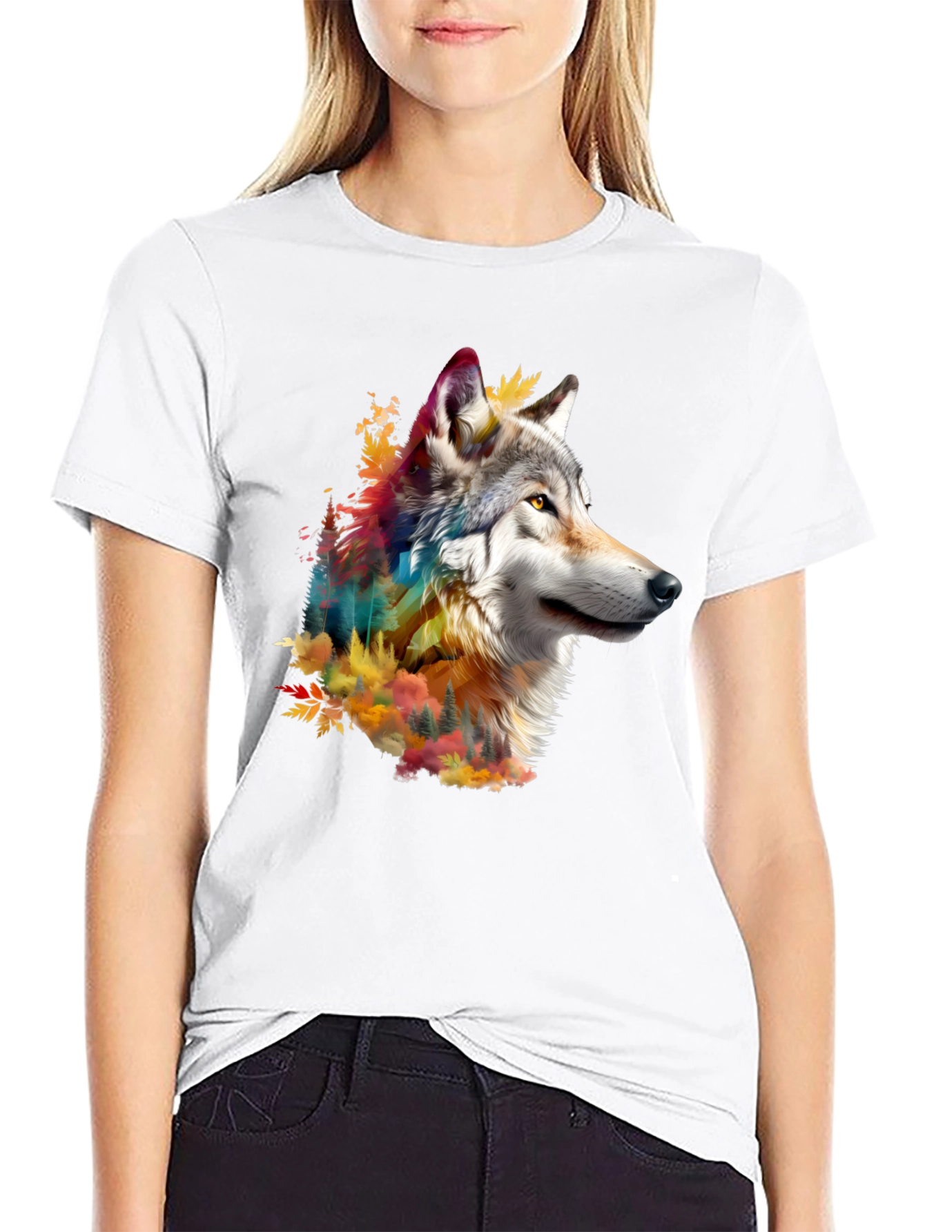 Wolf Nature Graphic T-Shirt