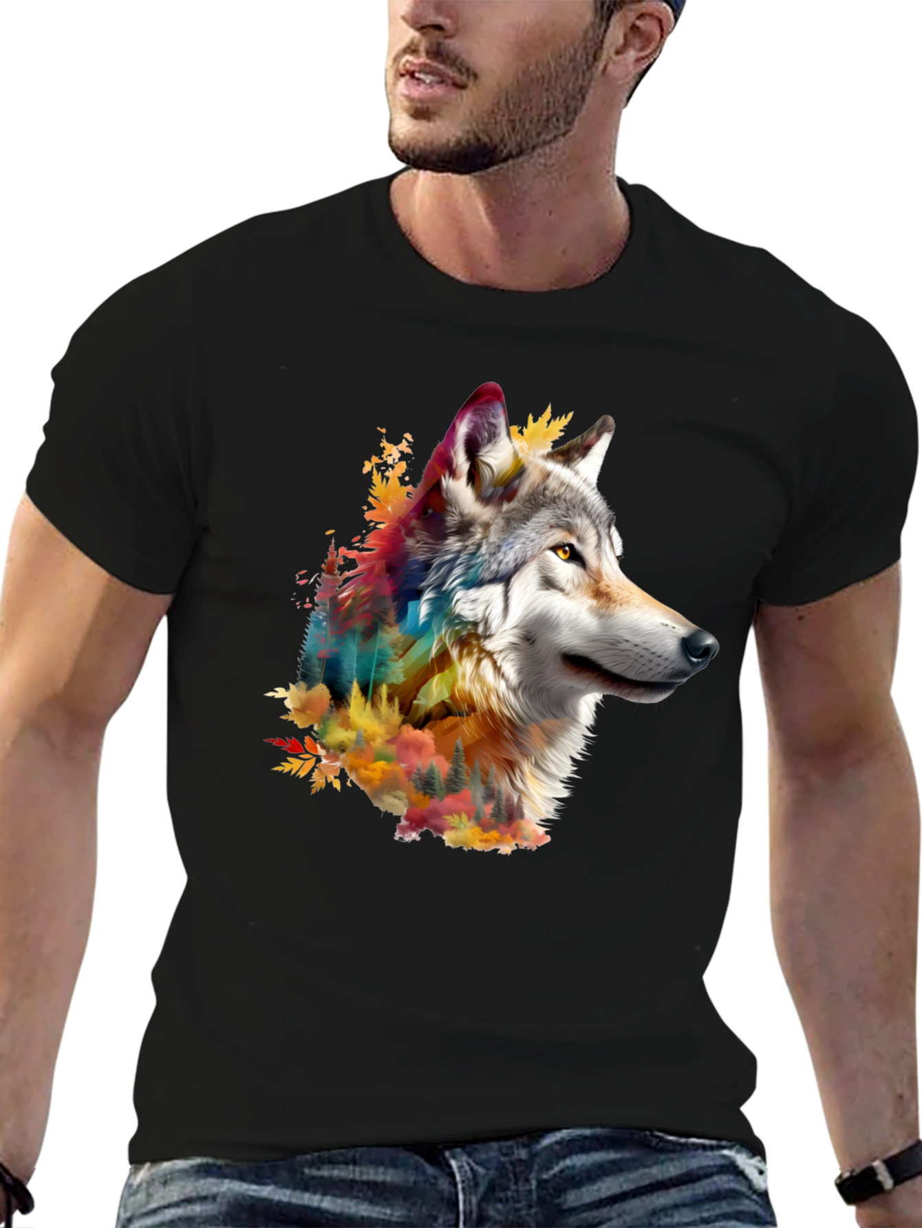 Wolf Nature Graphic T-Shirt