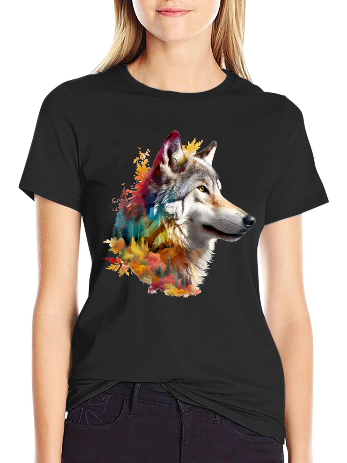 Wolf Nature Graphic T-Shirt