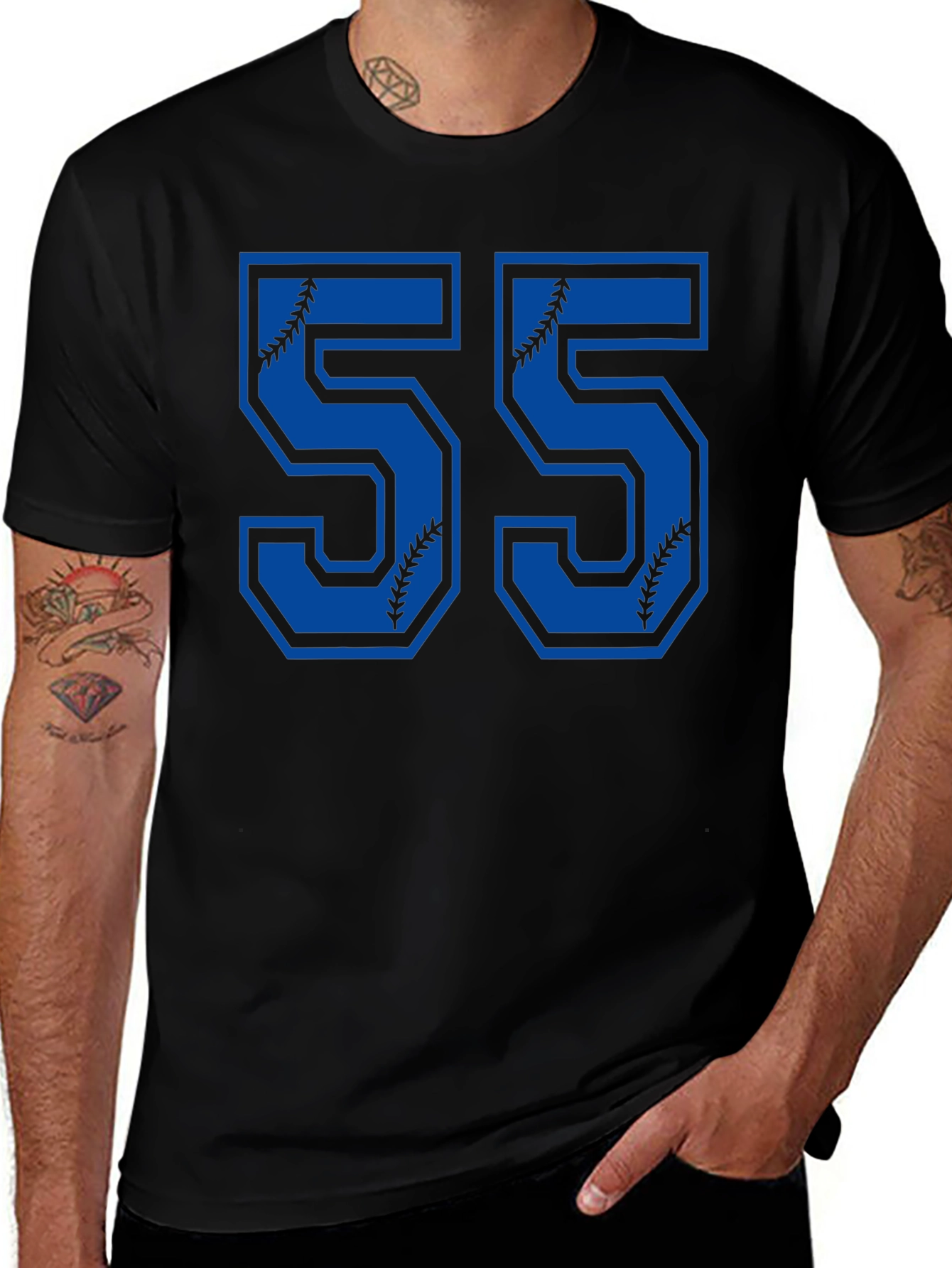 Baseball Number 55 T-Shirt