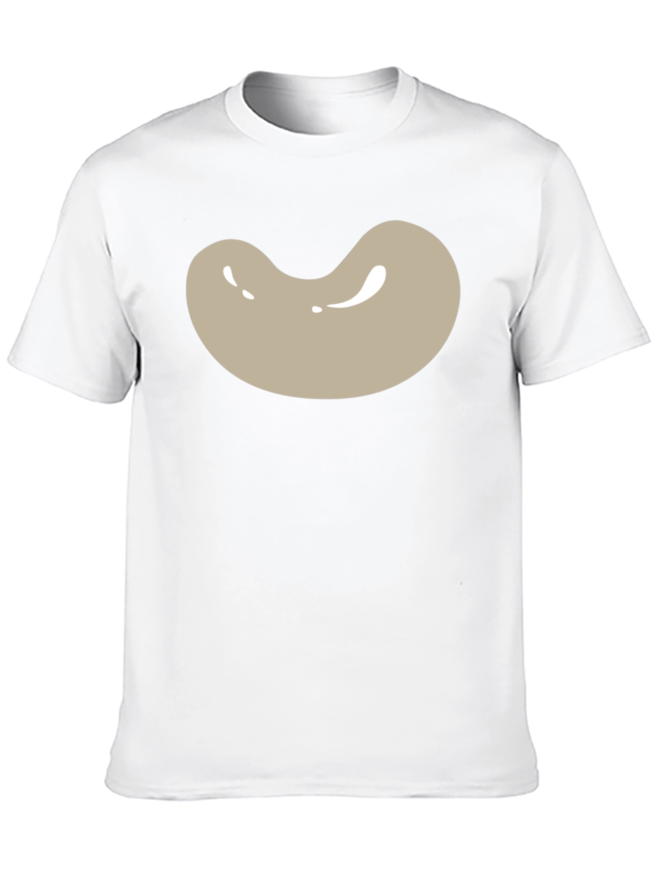 Bean Graphic Tee - Black Cotton Blend Casual T-Shirt