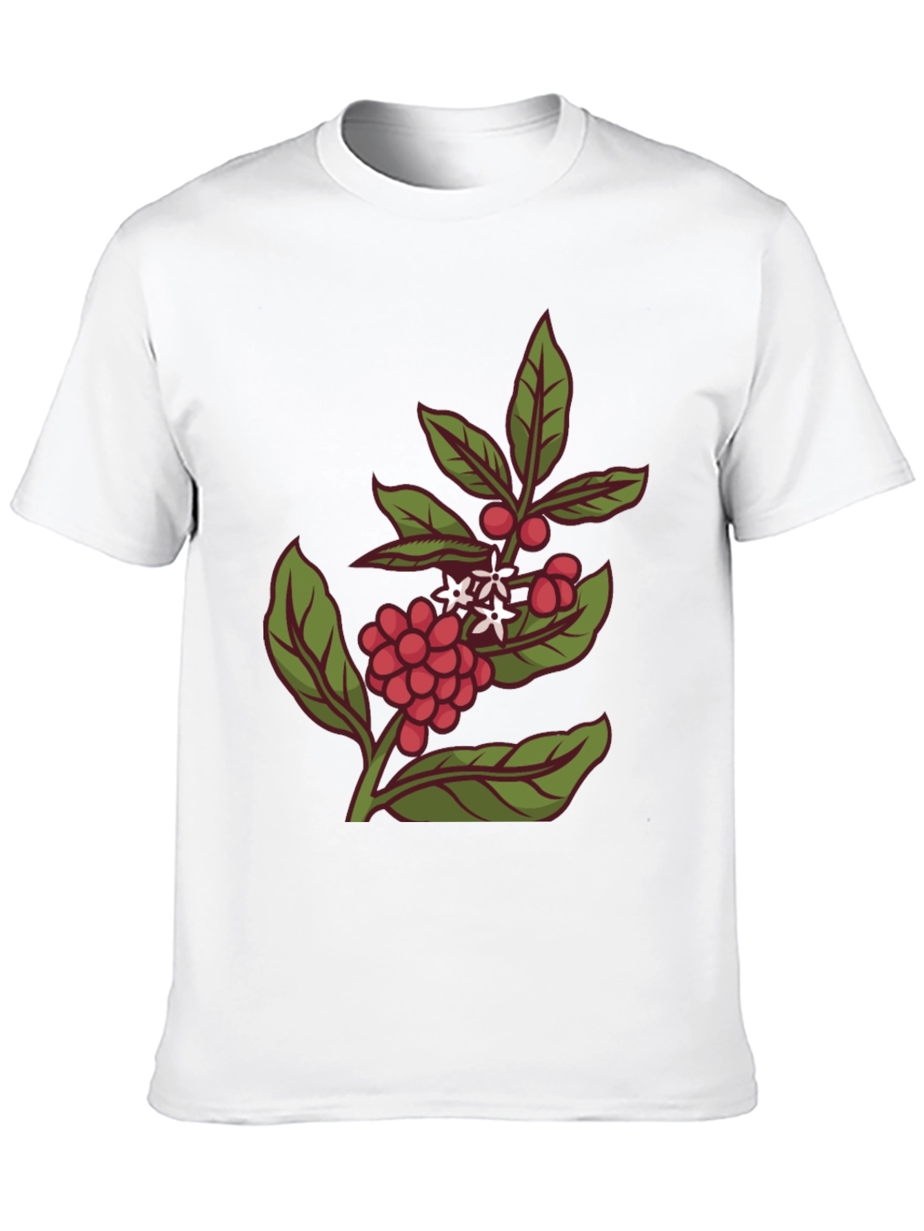 Coffee Plant Graphic Tee - Stylish Black T-Shirt