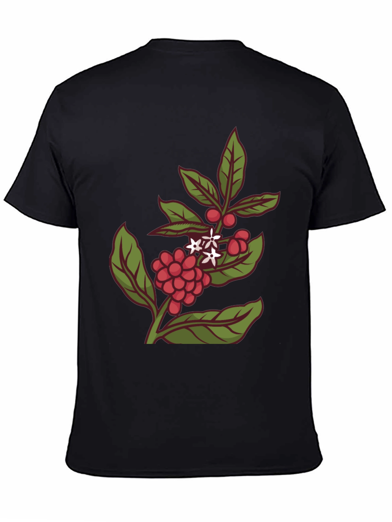 Coffee Plant Graphic Tee - Stylish Black T-Shirt