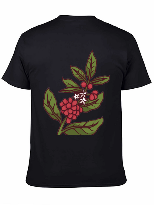 Coffee Plant Graphic Tee - Stylish Black T-Shirt
