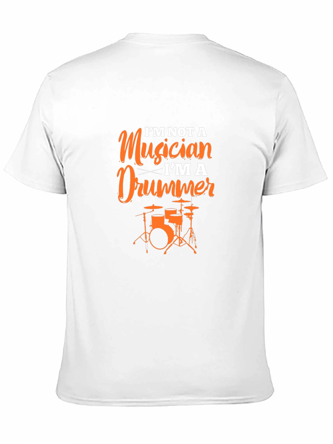 Im Not A Musician Im A Drummer Black T-Shirt