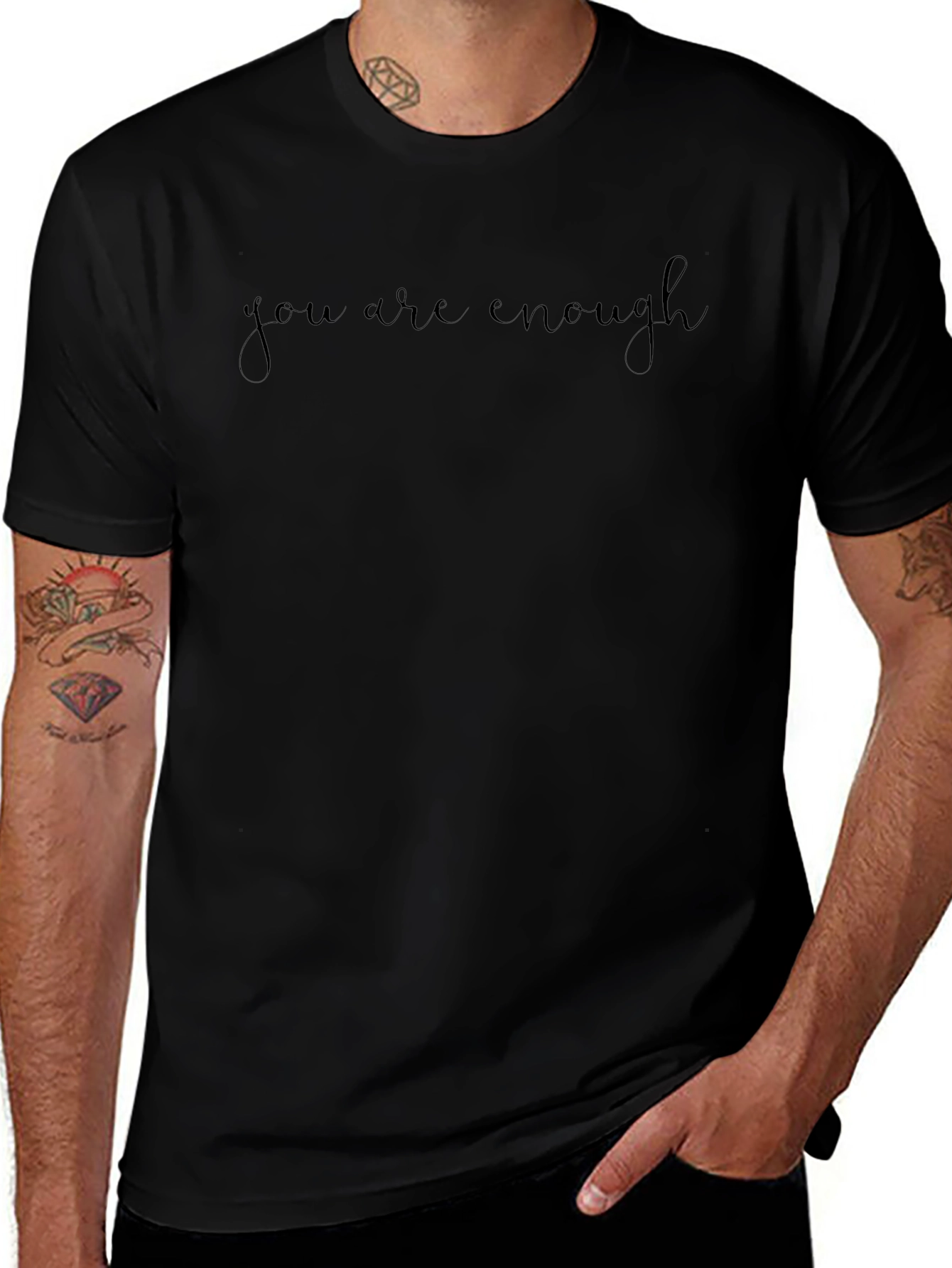 You Are Enough Black T-Shirt