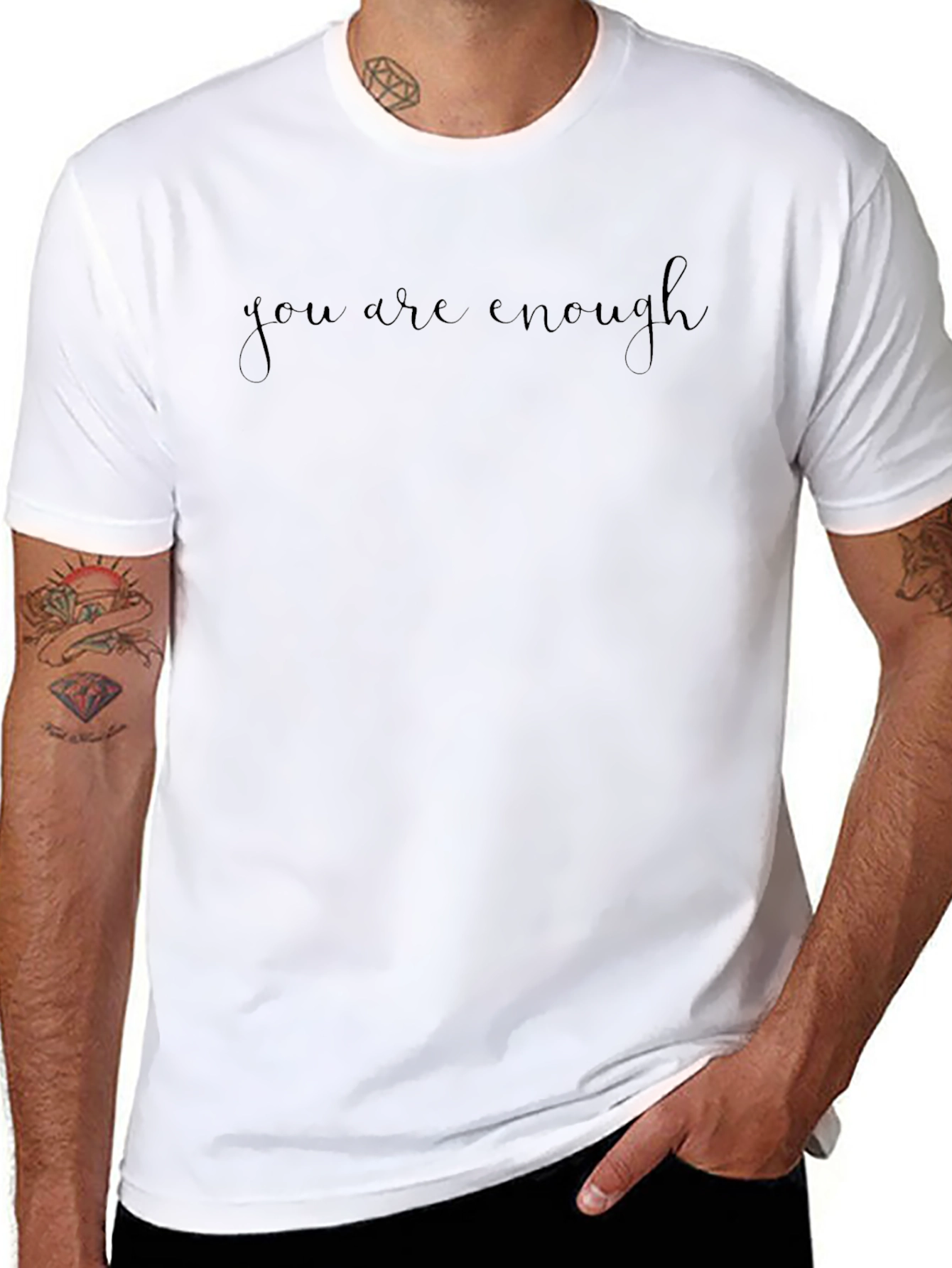 You Are Enough Black T-Shirt