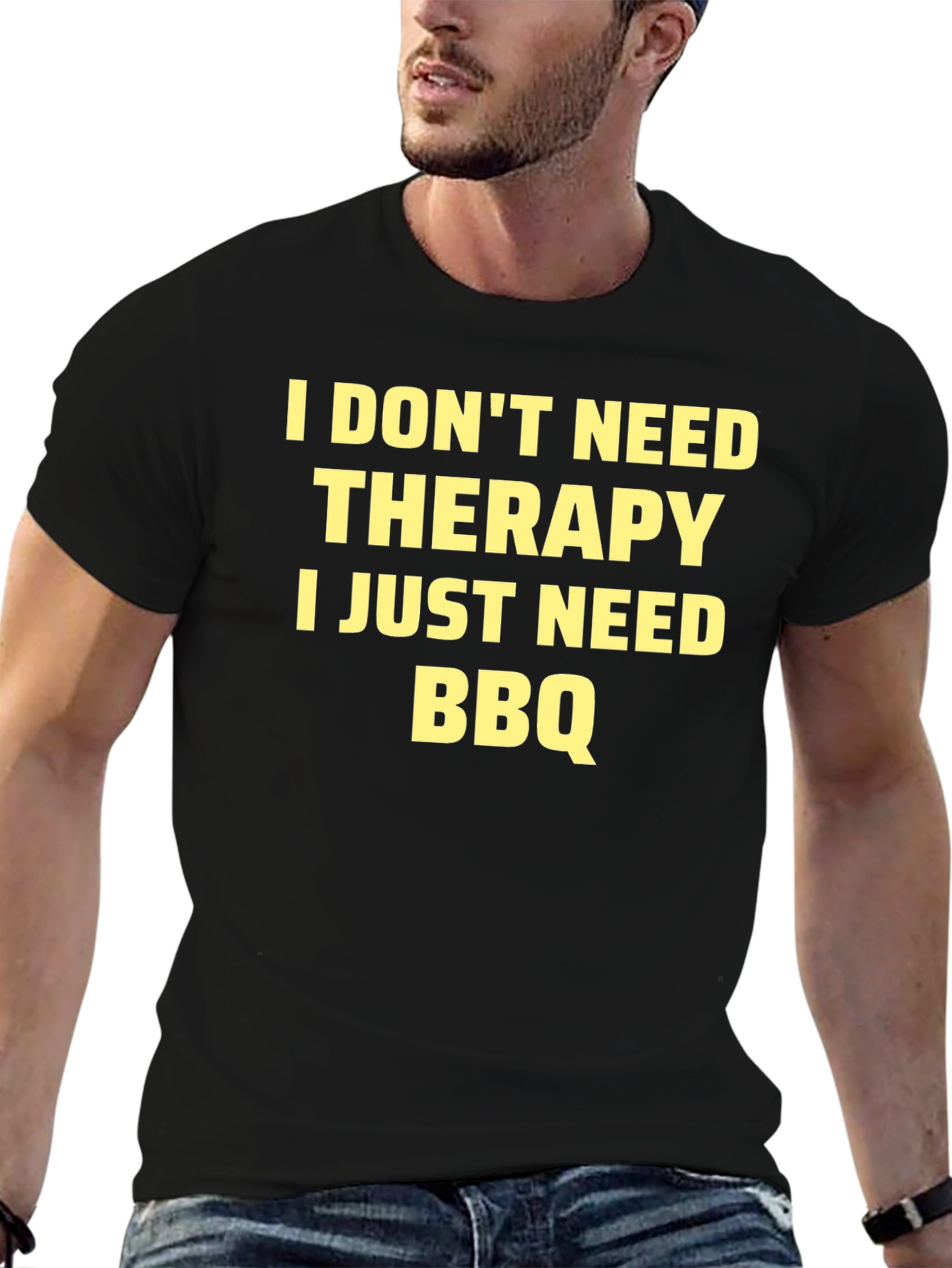 BBQ Therapy Mens T-Shirt - Funny BBQ Lover Gift