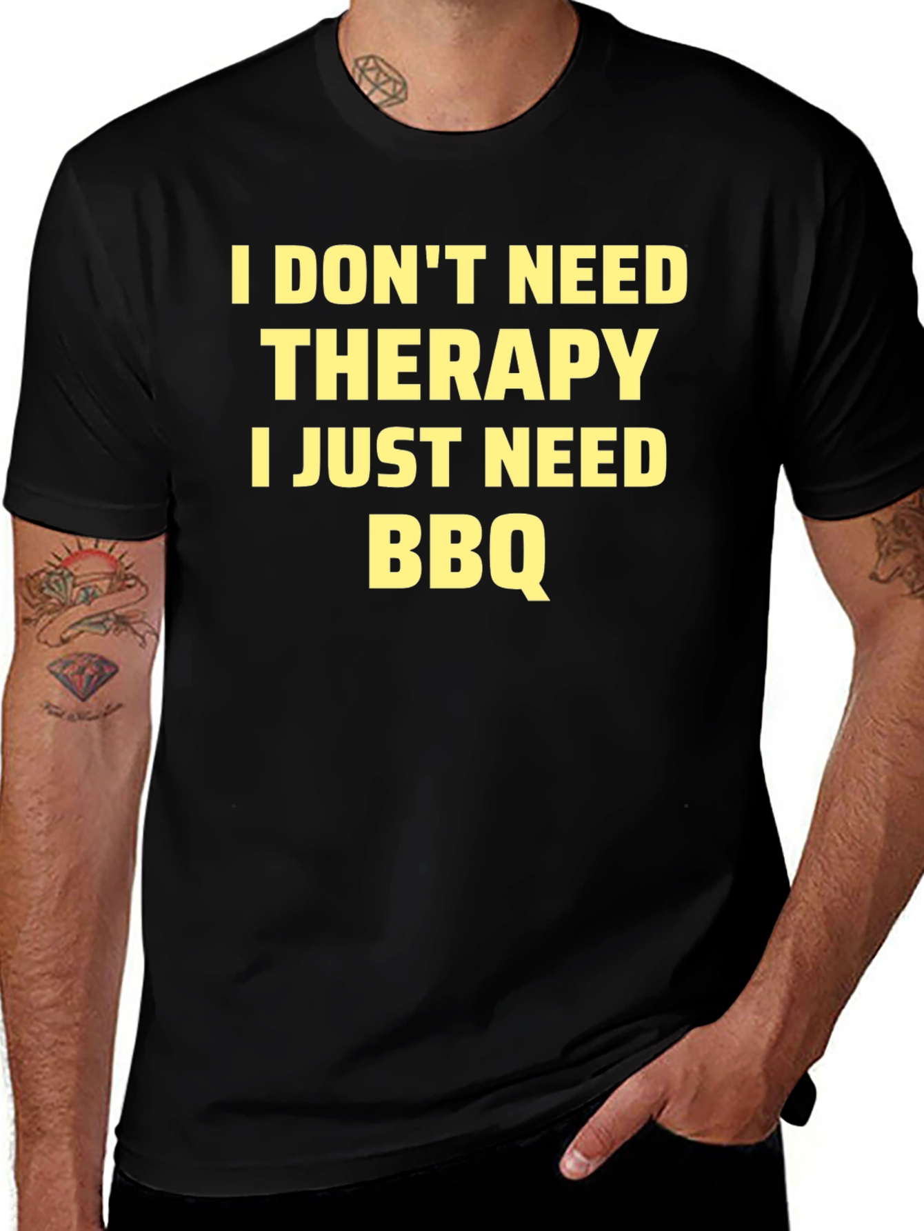 BBQ Therapy Mens T-Shirt - Funny BBQ Lover Gift