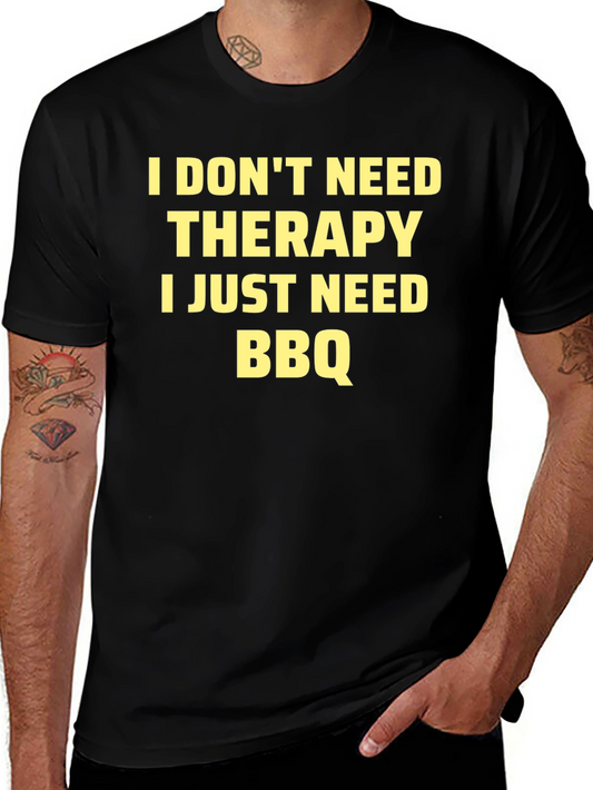 BBQ Therapy Mens T-Shirt - Funny BBQ Lover Gift