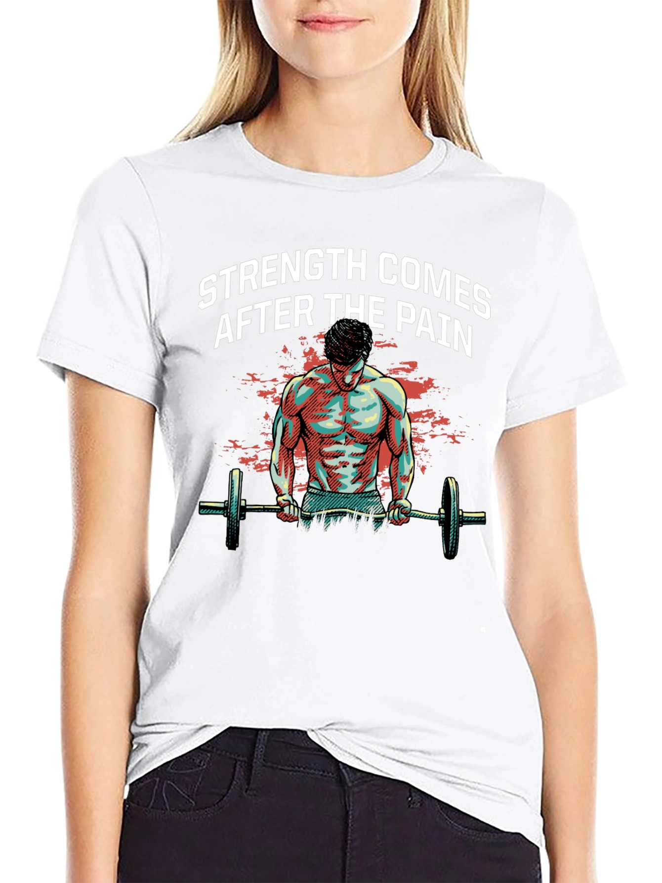 Strength After Pain Graphic T-Shirt - Bodybuilding Gym Wear
