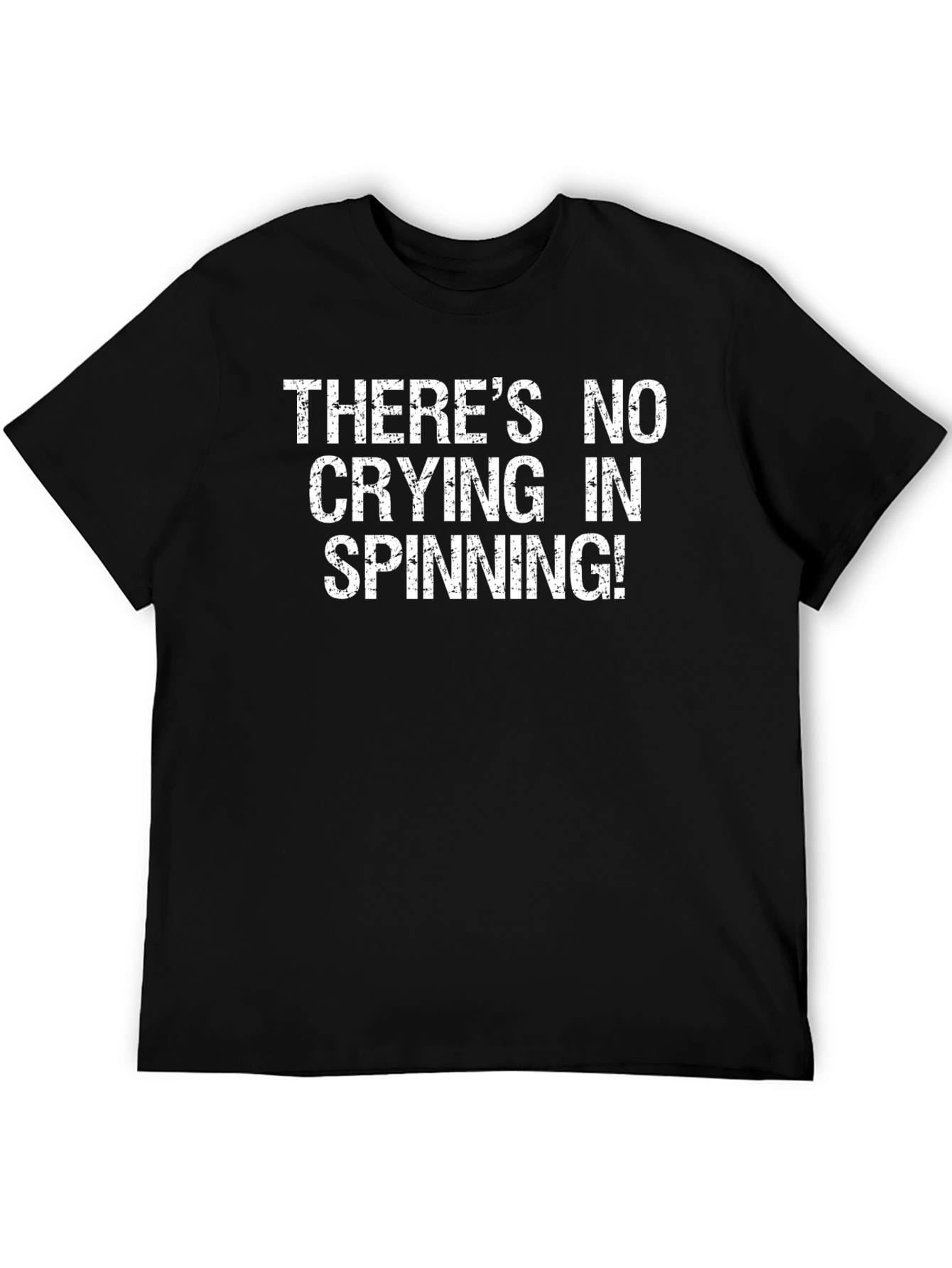 Theres No Crying In Spinning Black T-Shirt